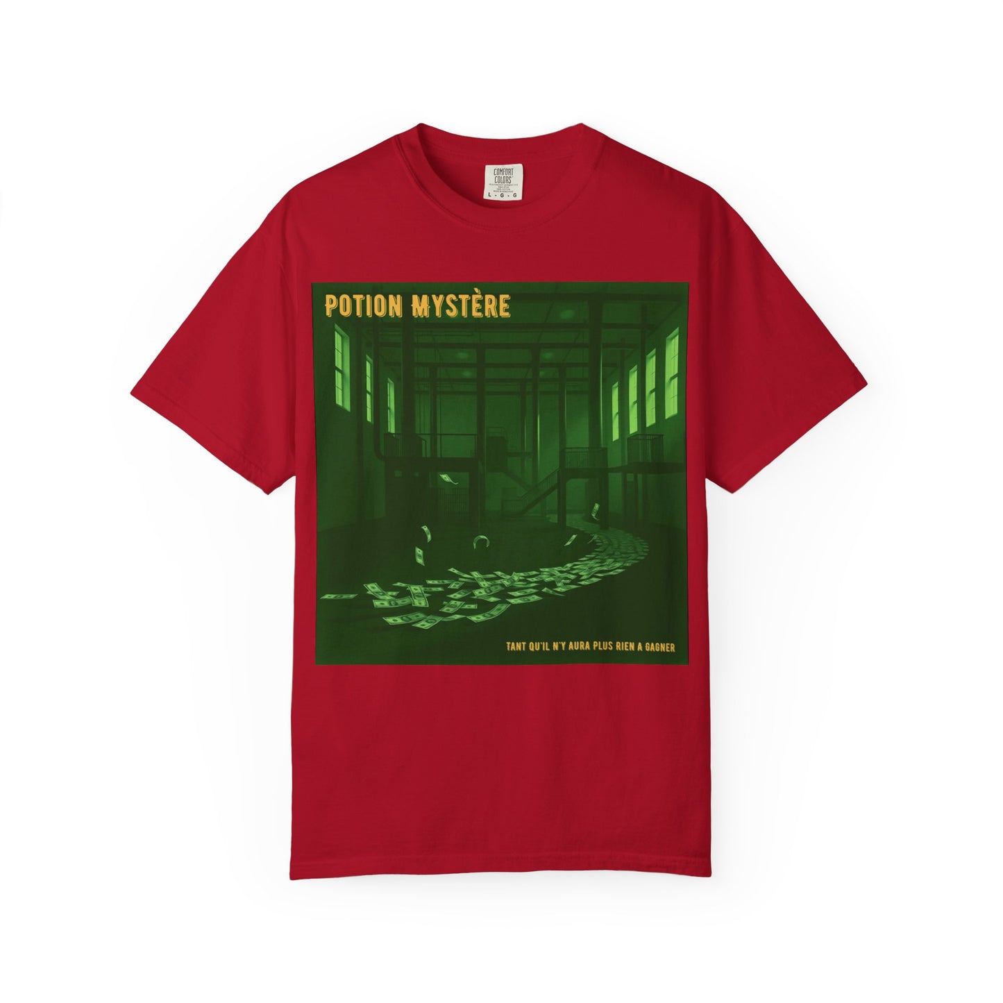 'Tant Qu'il N'Y Aura Plus Rien À Gagner' par Potion Mystère, Money Trail Unisex T-Shirt, Vintage Graphic Tee, Gift for Industrial Music Lovers, Casual Wear, Unique Graphic Shirt