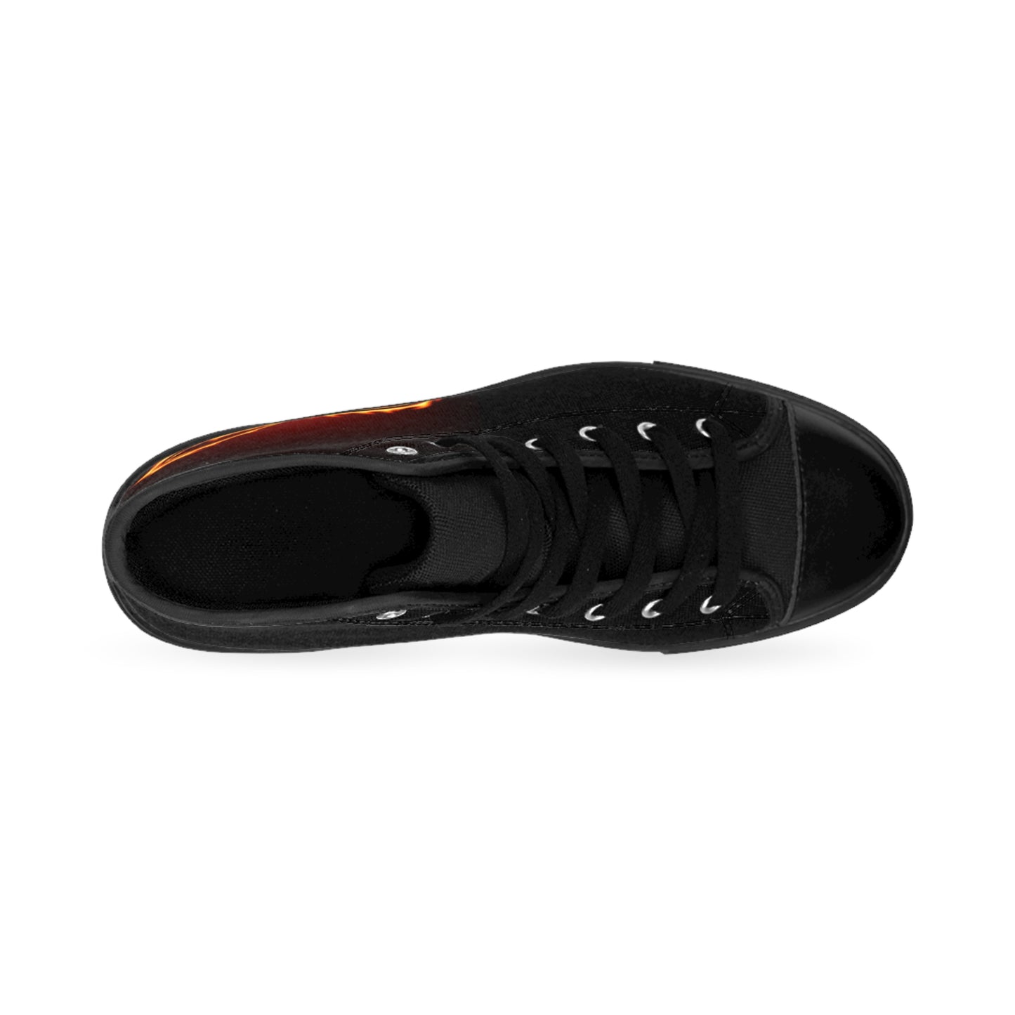 'Infinity Symbol on Fire' collection by Izak, Men's Classic Sneakers with Fiery Infinity Design | Trendy High-Top Shoes, Unique Sneakers, Cool Footwear, Gift for Him, Casual Style