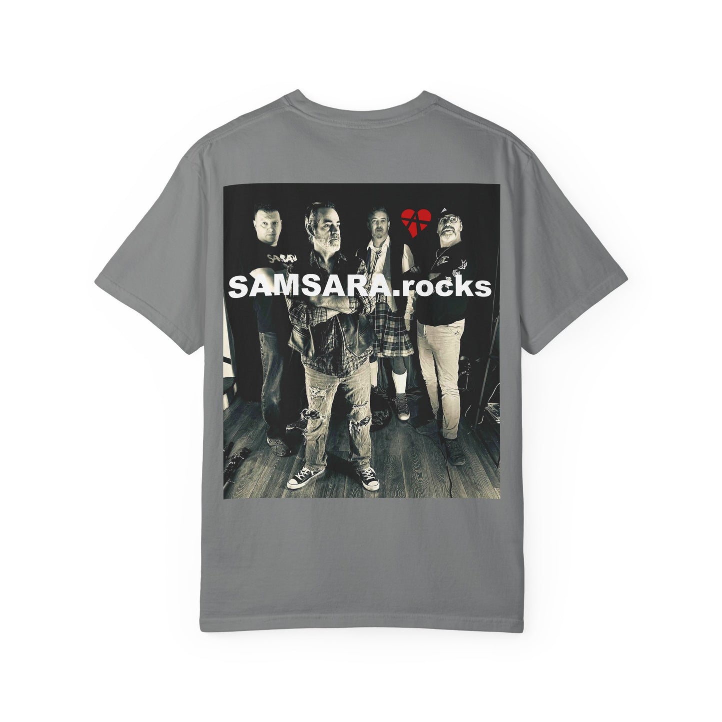 Samsara Unisex T-Shirt, Band Picture on back, Comfortable Graphic Shirt for Music Lovers, Perfect for Concerts, Gifts for Friends, Casual Wear, Street Style