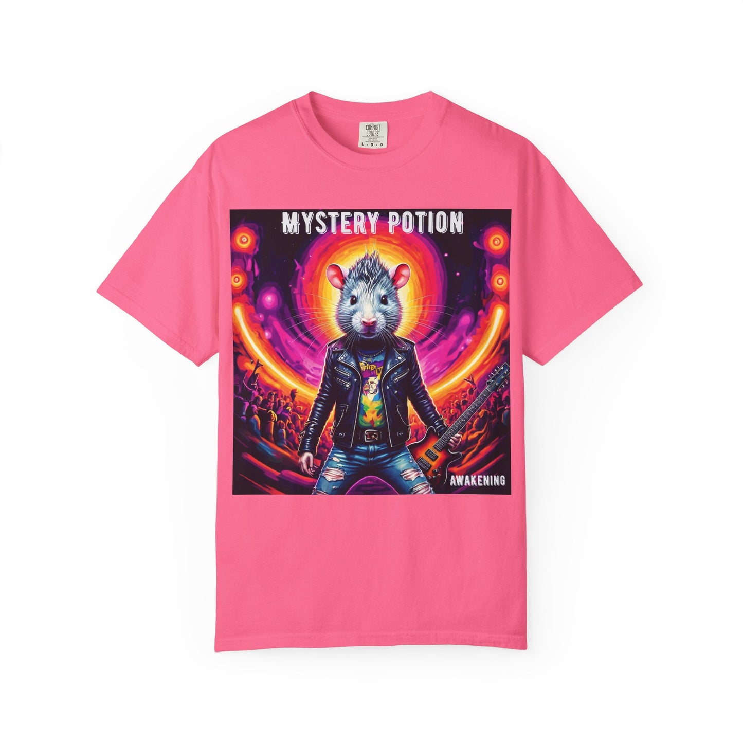 Mystical Hamster Graphic Tee | Unisex Edgy T-Shirt, Perfect for Festivals, Concerts, Gifts, Casual Wear, and Parties