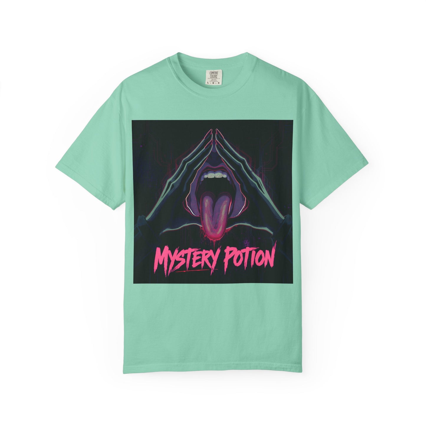 Mystery Potion Graphic Tee, Unisex T-Shirt for Festivals, Gift for Friends, Retro Vibes, Statement Shirt