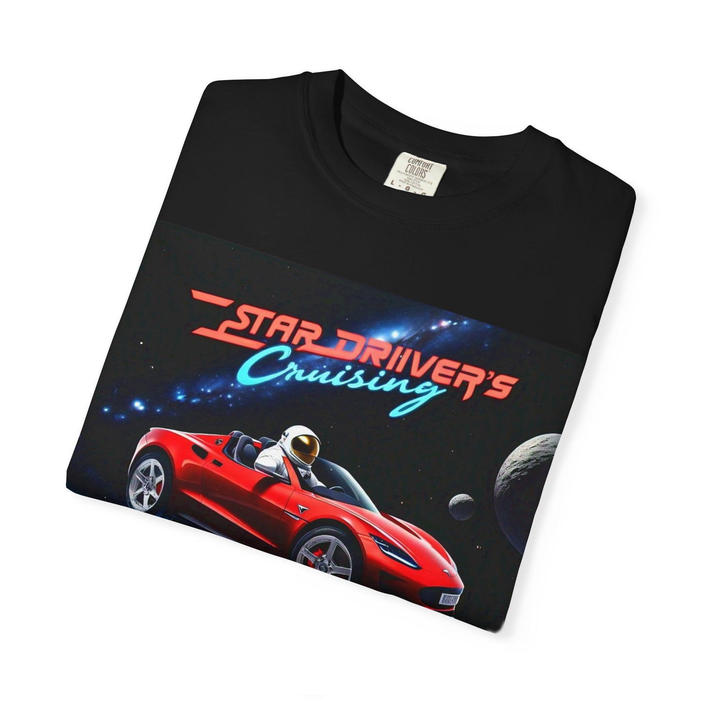 'Star Driver's Cruising' by Mystery Potion, Galaxy Adventure Unisex T-Shirt, Cool Space Tee, Star Driver's Cruise Shirt, Gift for Gamers, Casual Wear, Astronomy Lover