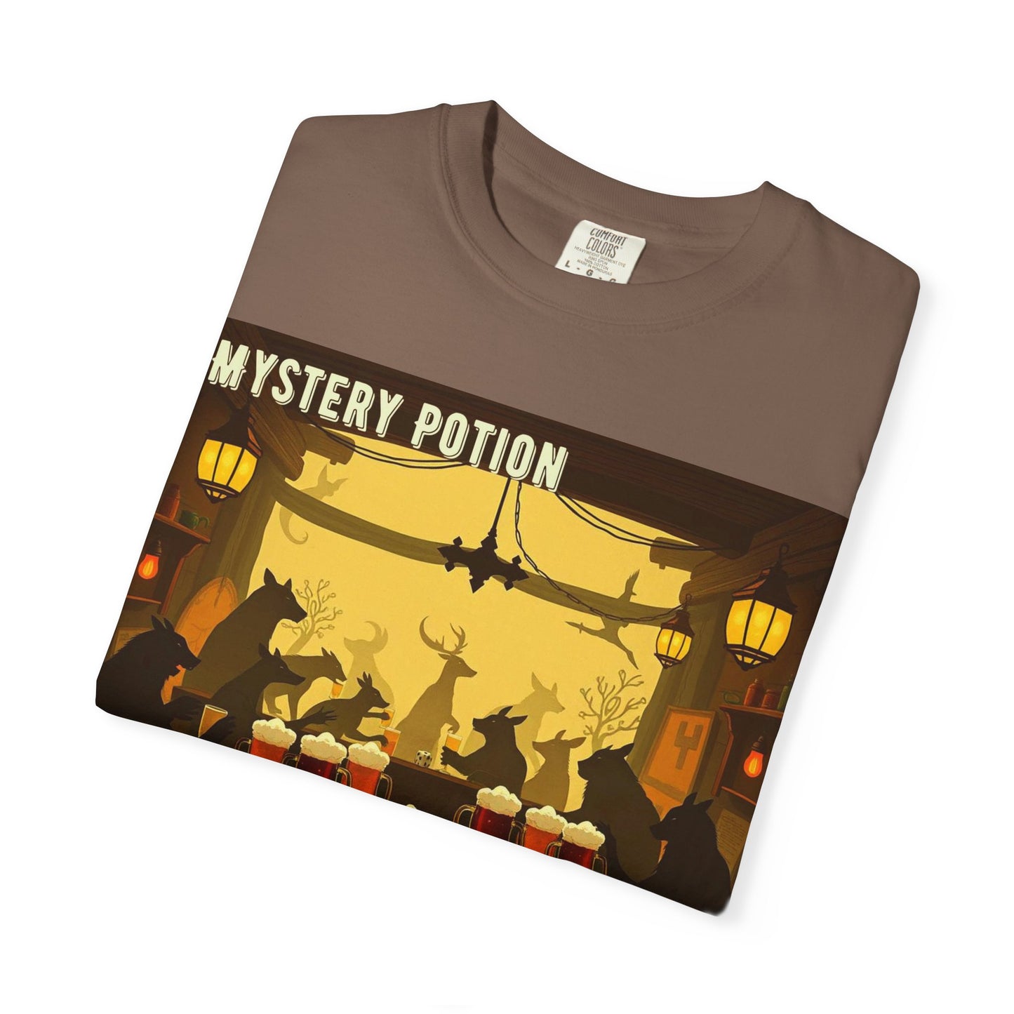 'When We Are In The Tavern' by Mystery Potion, Party T-Shirt, Unisex Garment-Dyed Tee for Tavern Lovers, Fun Drinking Wear, Retro Bar Apparel, Unique Gift for Celebrations