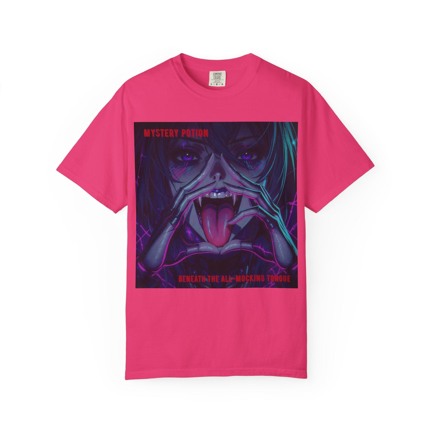 'Beneath The All-Mocking Tongue' by Mystery Potion Unisex Garment-Dyed T-shirt