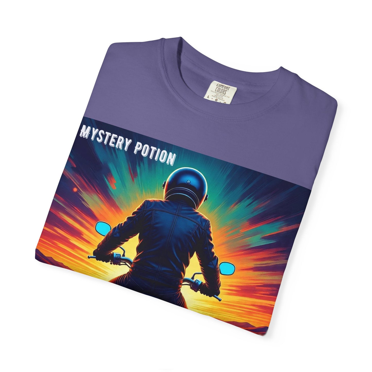 'The Road is Calling' by Mystery Potion Adventure T-Shirt, Motorcycle Gift, Road Trip Tee, Vintage Style Shirt, Unisex Graphic Tee, Outdoor Enthusiast Apparel