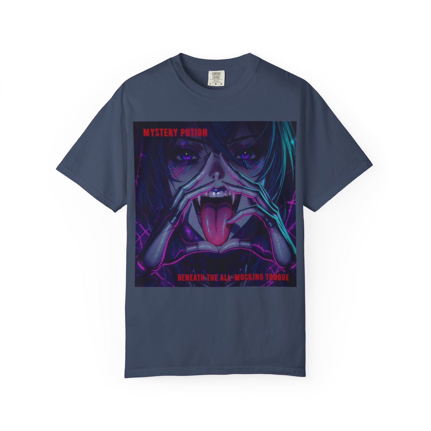 'Beneath The All-Mocking Tongue' by Mystery Potion Unisex Garment-Dyed T-shirt