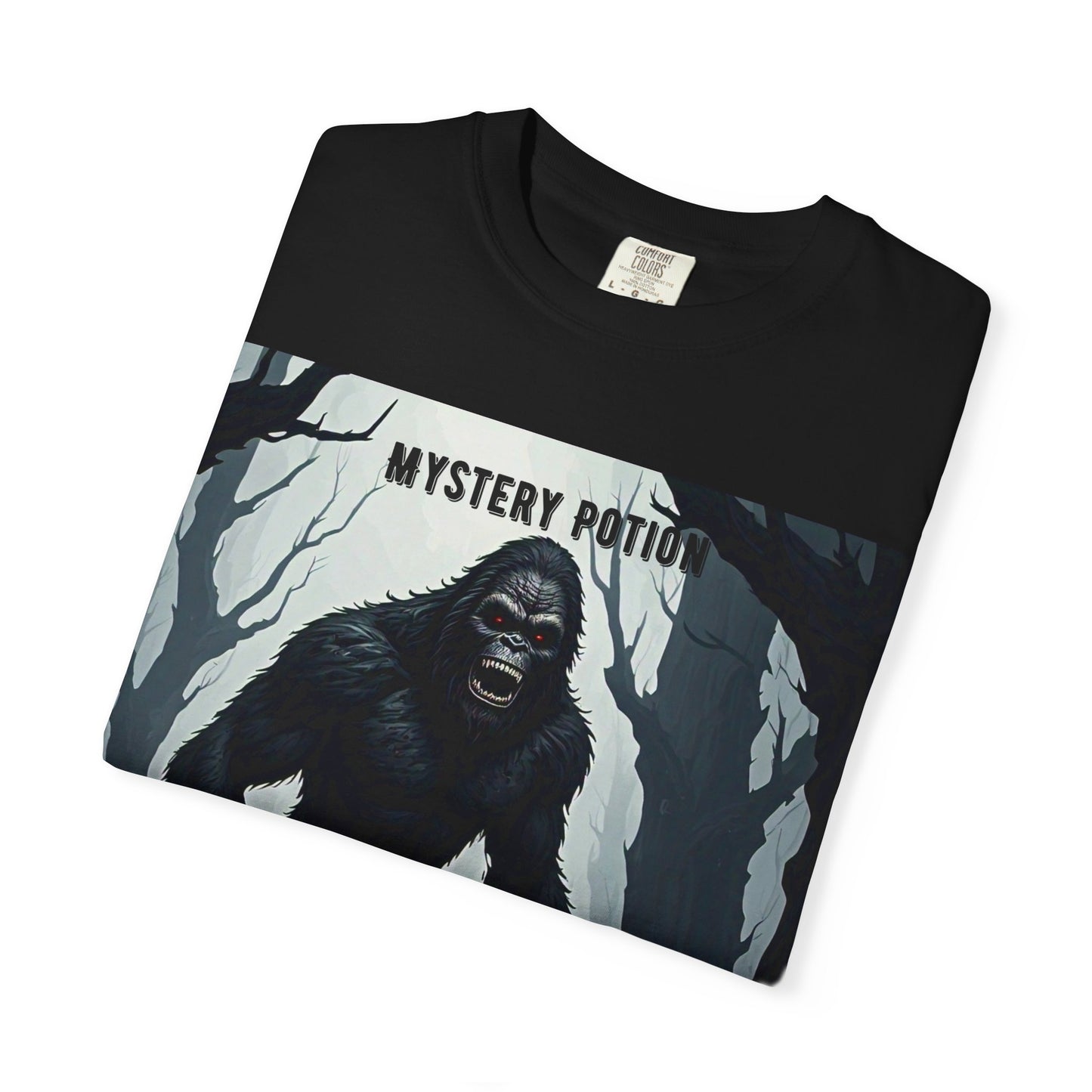 Bigfoot by Mystery Potion T-shirt, Unisex Statement Tee, Gift for Nature Lovers, Outdoor Adventure Shirt, Fun Graphic Tee