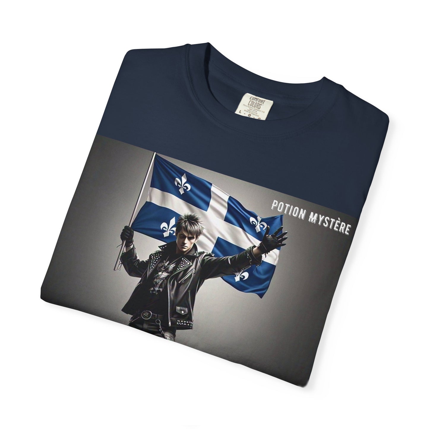 Vibrant Unisex Garment-Dyed T-Shirt, Cozy Casual Wear, Perfect Gift for Men & Women, Statement Tee for Quebec Patriotic Celebrations