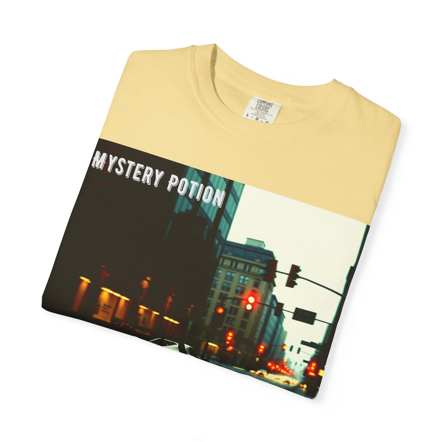 'Red Light Stop, Green Light Burn' by Mystery Potion Urban Vibe T-Shirt, Street Art T-Shirt, Fashion Tee, Gift for Art Lovers, Unisex Cotton Shirt, Unique Graphic Tee