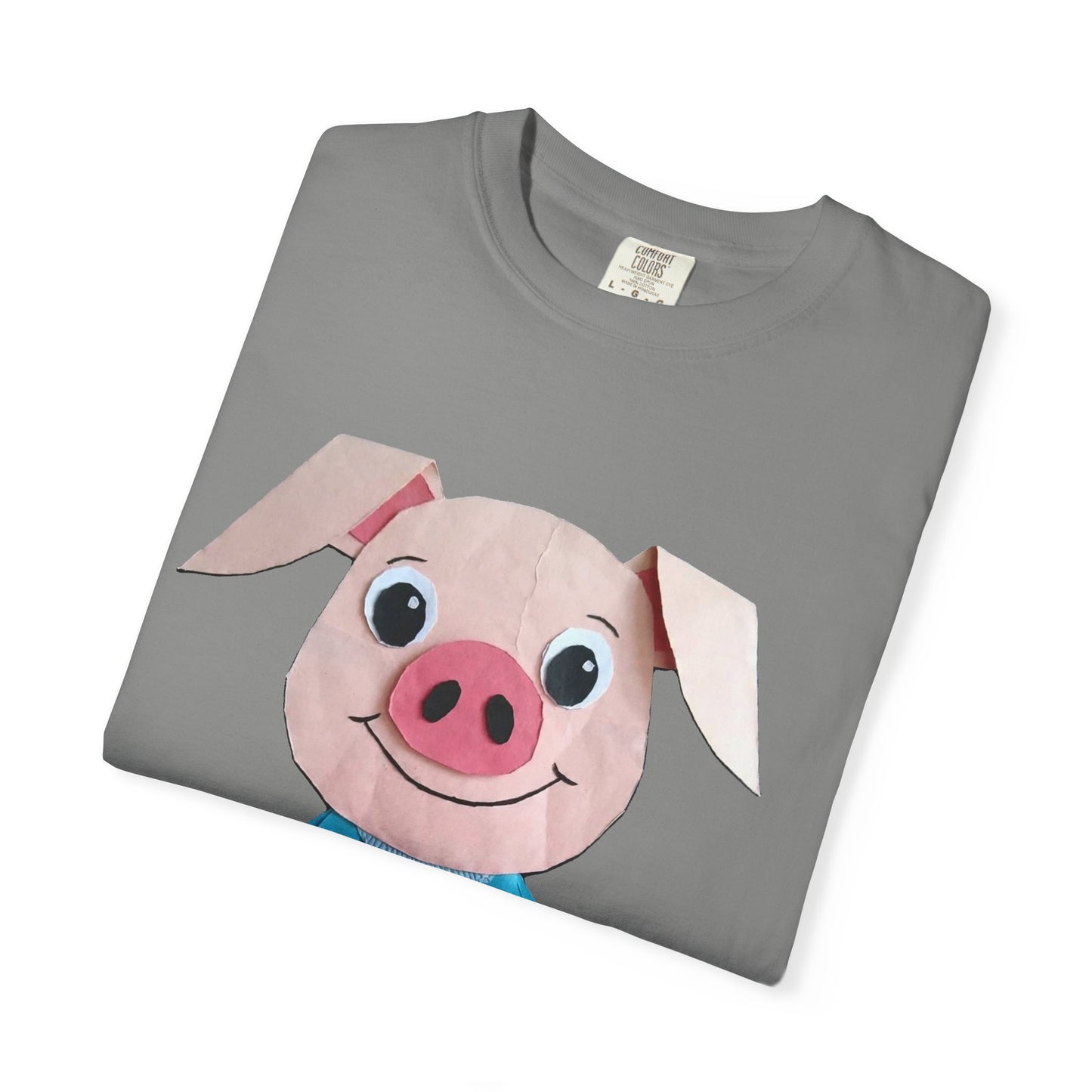 Cute Pig Character T-Shirt, Animal Lover Gift, Funny Graphic Tee, Casual Wear, Farm Themed Shirt