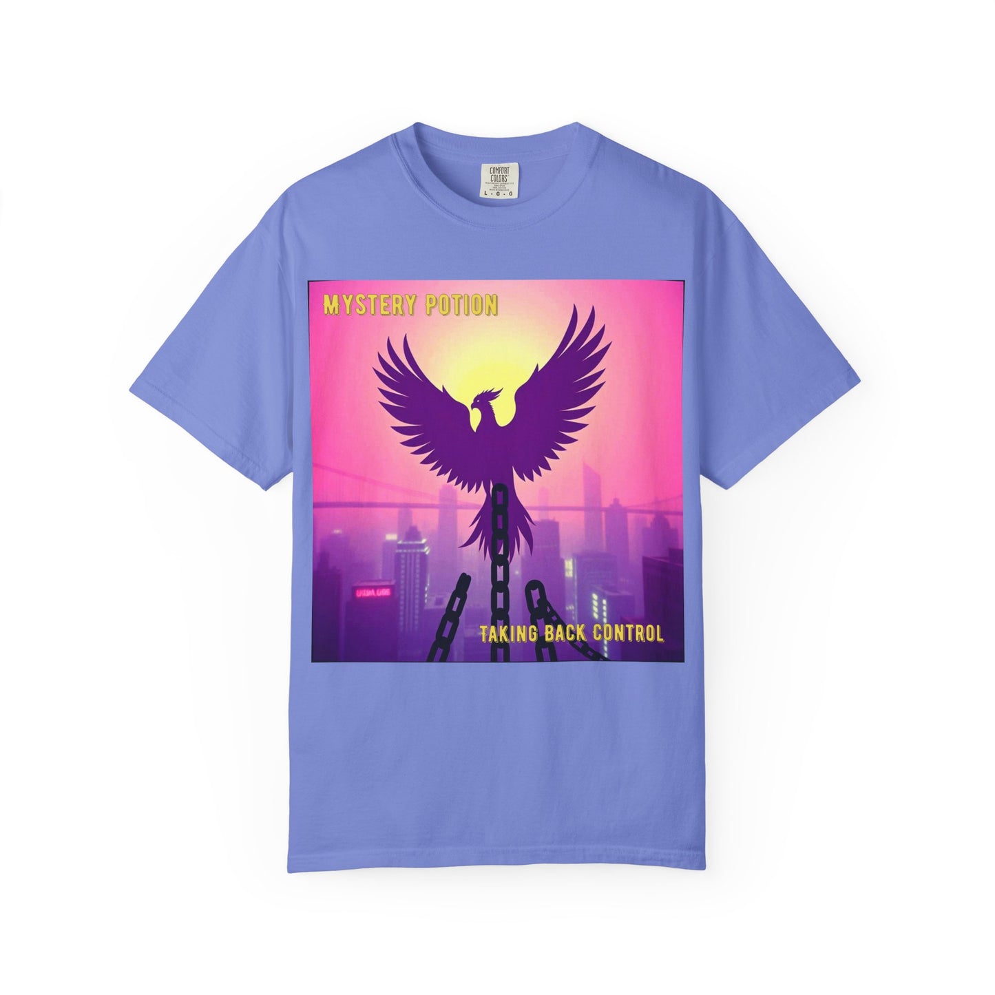 'Taking Back Control' by Mystery Potion, Phoenix Rising, Breaking Chains Unisex T-Shirt - Taking Back Control, Graphic Tee for Casual Wear, Perfect for Festivals, Gifts, and Everyday Style