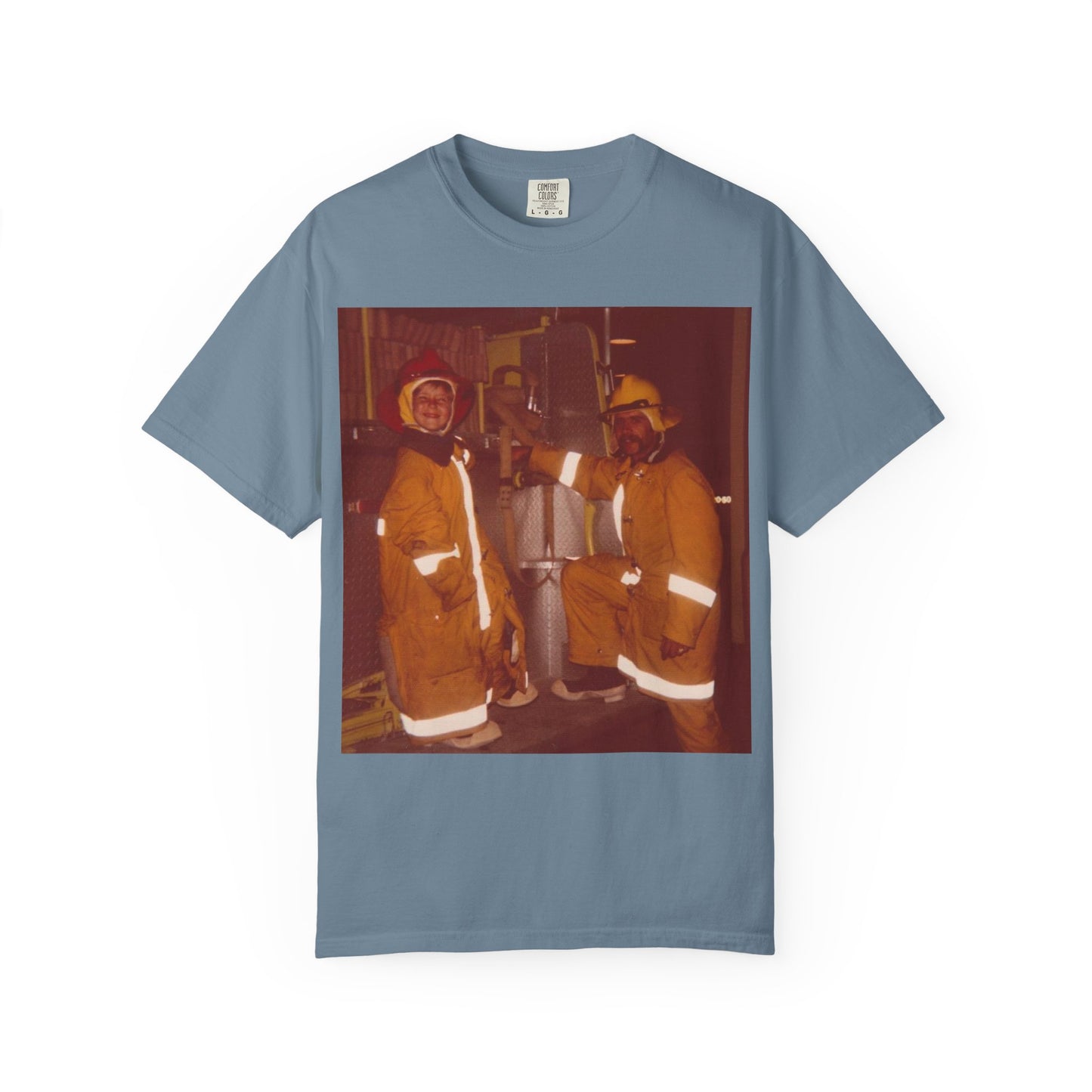 Vintage Firefighter T-Shirt, Unisex Garment-Dyed Tee, Retro Fire Rescue Shirt, Firefighter Gifts, Hero Tribute Apparel