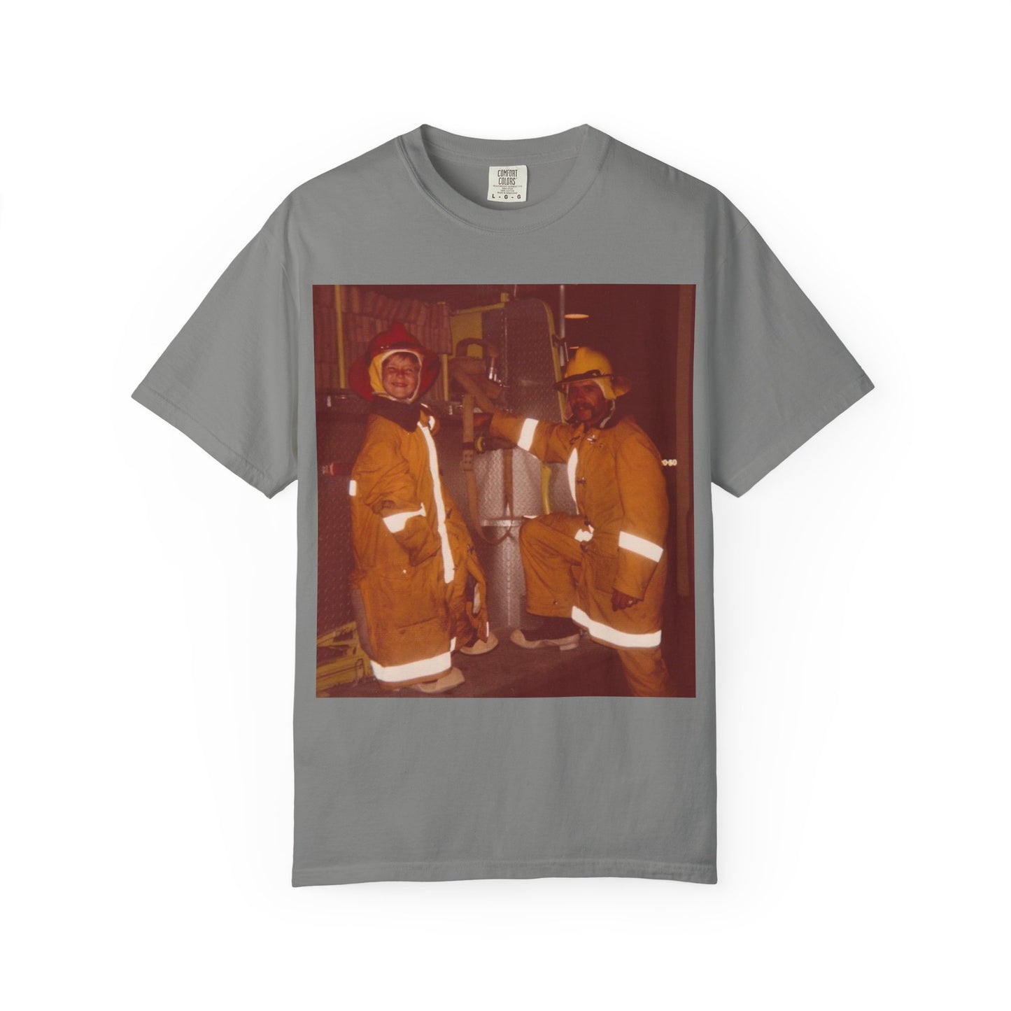 Vintage Firefighter T-Shirt, Unisex Garment-Dyed Tee, Retro Fire Rescue Shirt, Firefighter Gifts, Hero Tribute Apparel