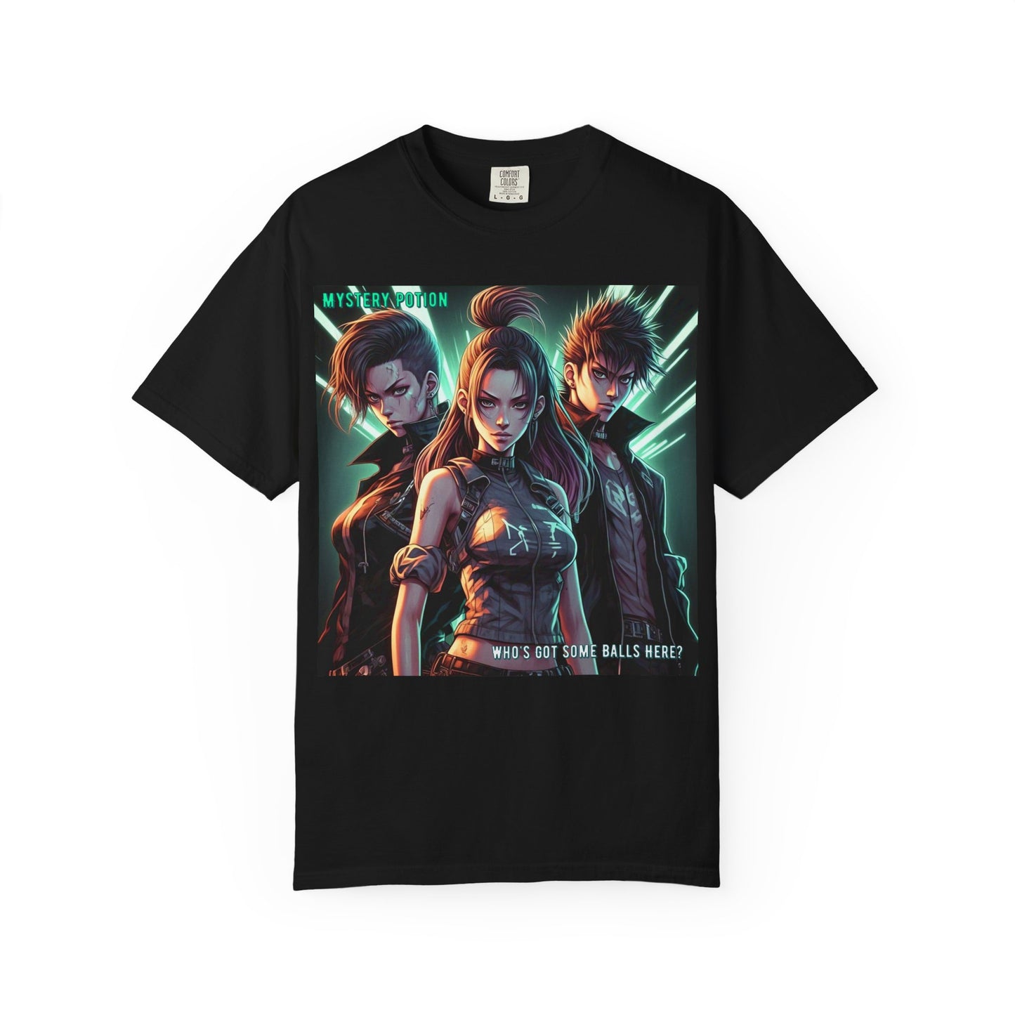 'Who's Got Some Balls Here?' by Mystery Potion, Unisex Graphic Tee, Trendy Gamer T-shirt, Anime Inspired Shirt, Gift for Him/Her, Casual Fashion