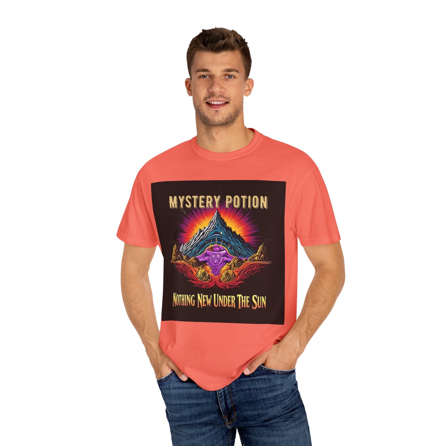 Mystical Graphic T-Shirt, "Nothing New Under The Sun" Vintage Aura Tee, Unisex Casual Wear, Unique Gift for Nature Lovers, Festival Essentials, Eco-Friendly Fashion