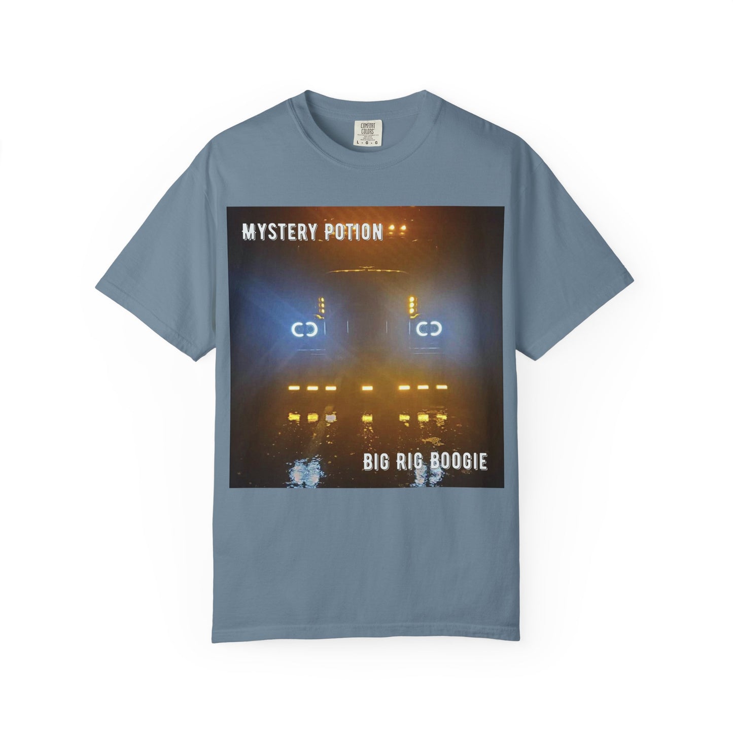 'Big Rig Boogie' by Mystery Potion Unisex Garment-Dyed T-Shirt | Unique Graphic Tee, Music Festival Shirt, Casual Wear, Gift for Friends, Unisex Style