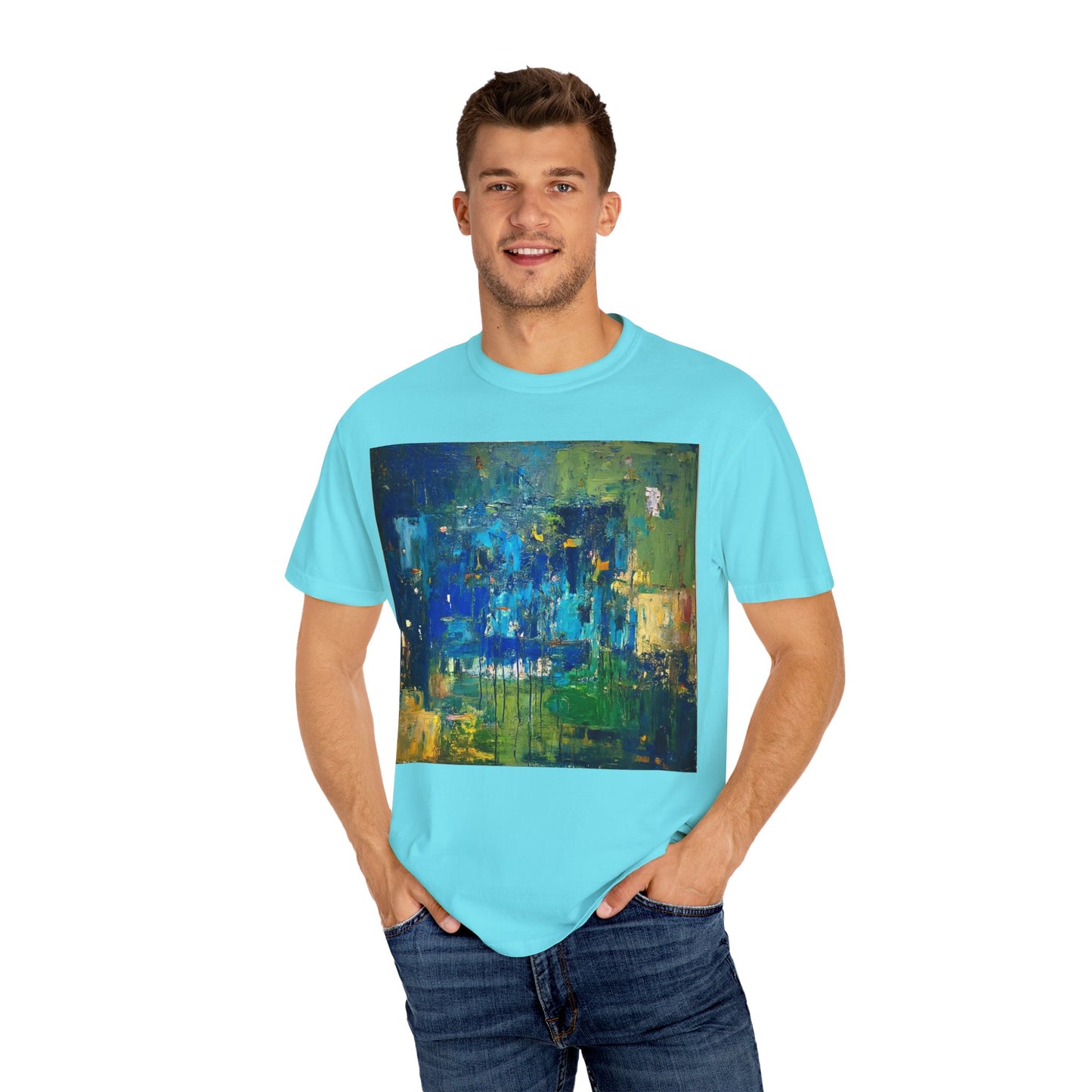 Artistic Unisex T-Shirt, Colorful Abstract Tee, Casual Wear, Gift for Art Lovers, Summer Essential, Unique Graphic Shirt