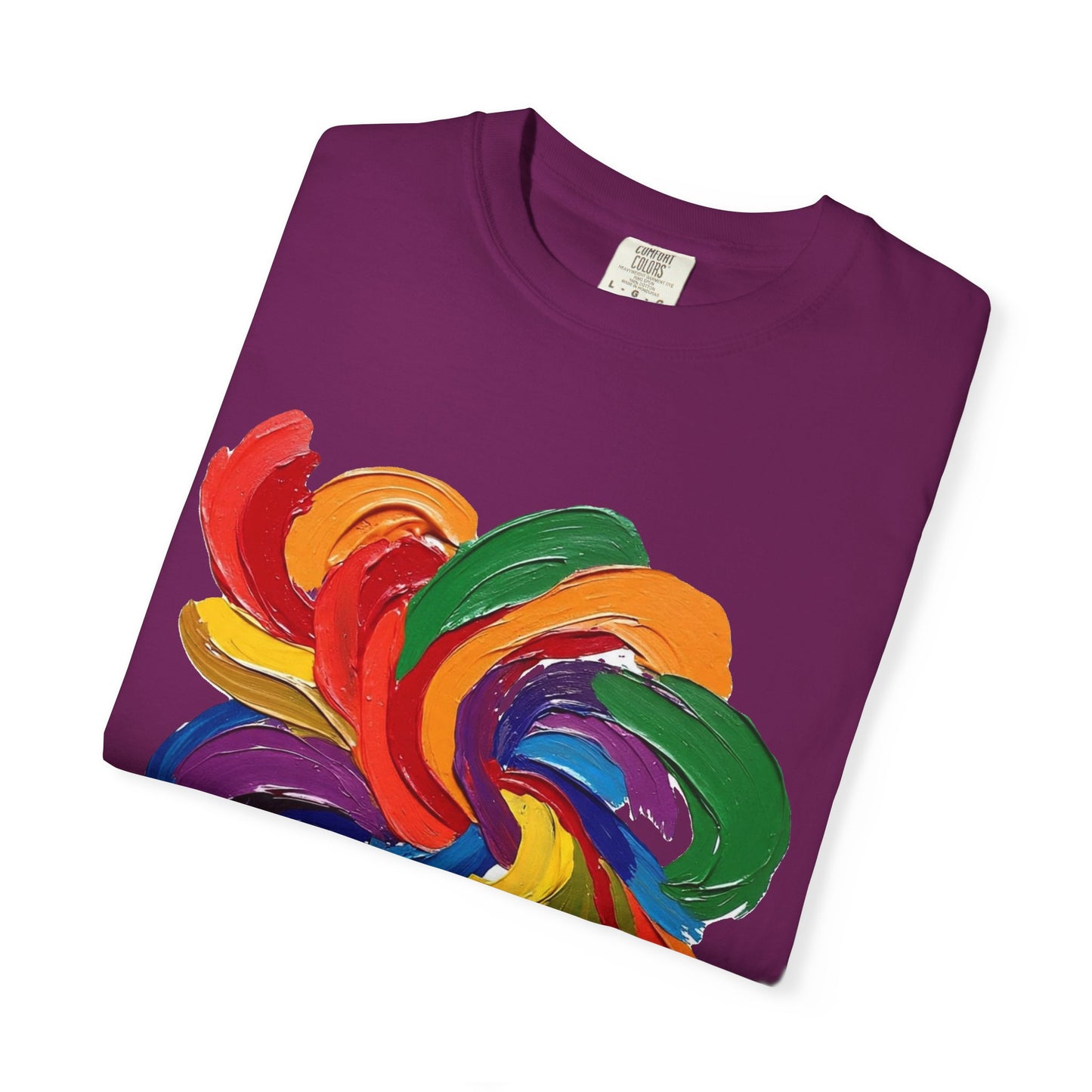 Colorful Swirl Unisex T-Shirt, Vibrant Art Tee, Casual Wear, Gift for Artists, Statement Shirt, Summer Outfit