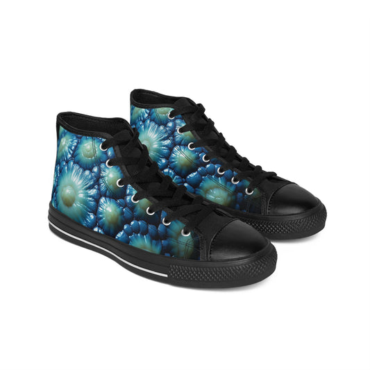 Alien Leather Shoes by Mystery Potion,  High-Top Sneakers for Women  Extra-Terrestrial Floral Style Print | Unique Lace-Up Shoes, Stylish Fashion Footwear, Trendy Gifts for Her, Casual Everyday [...]