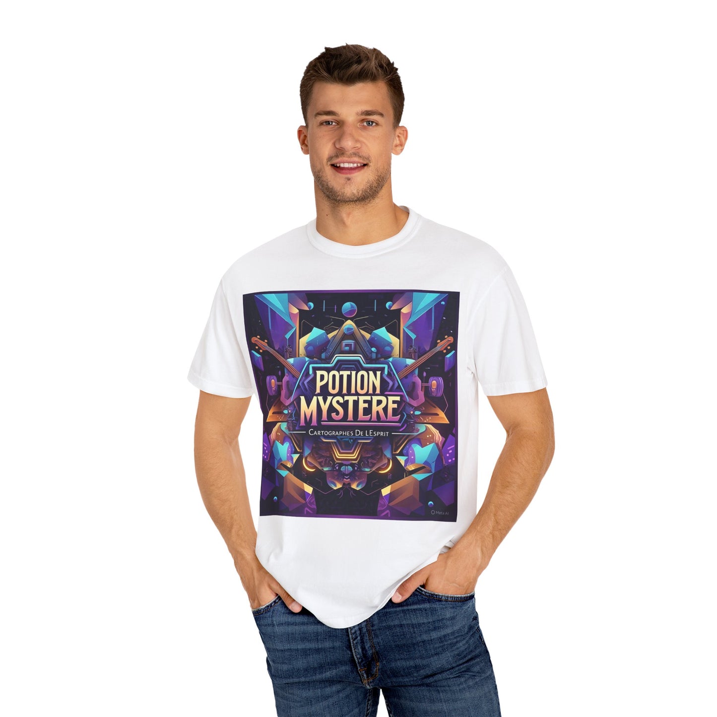 Potion Mystere Graphic Tee, Artistic Unisex Shirt, Handmade Gift, Festival Apparel, Unique Art T-shirt
