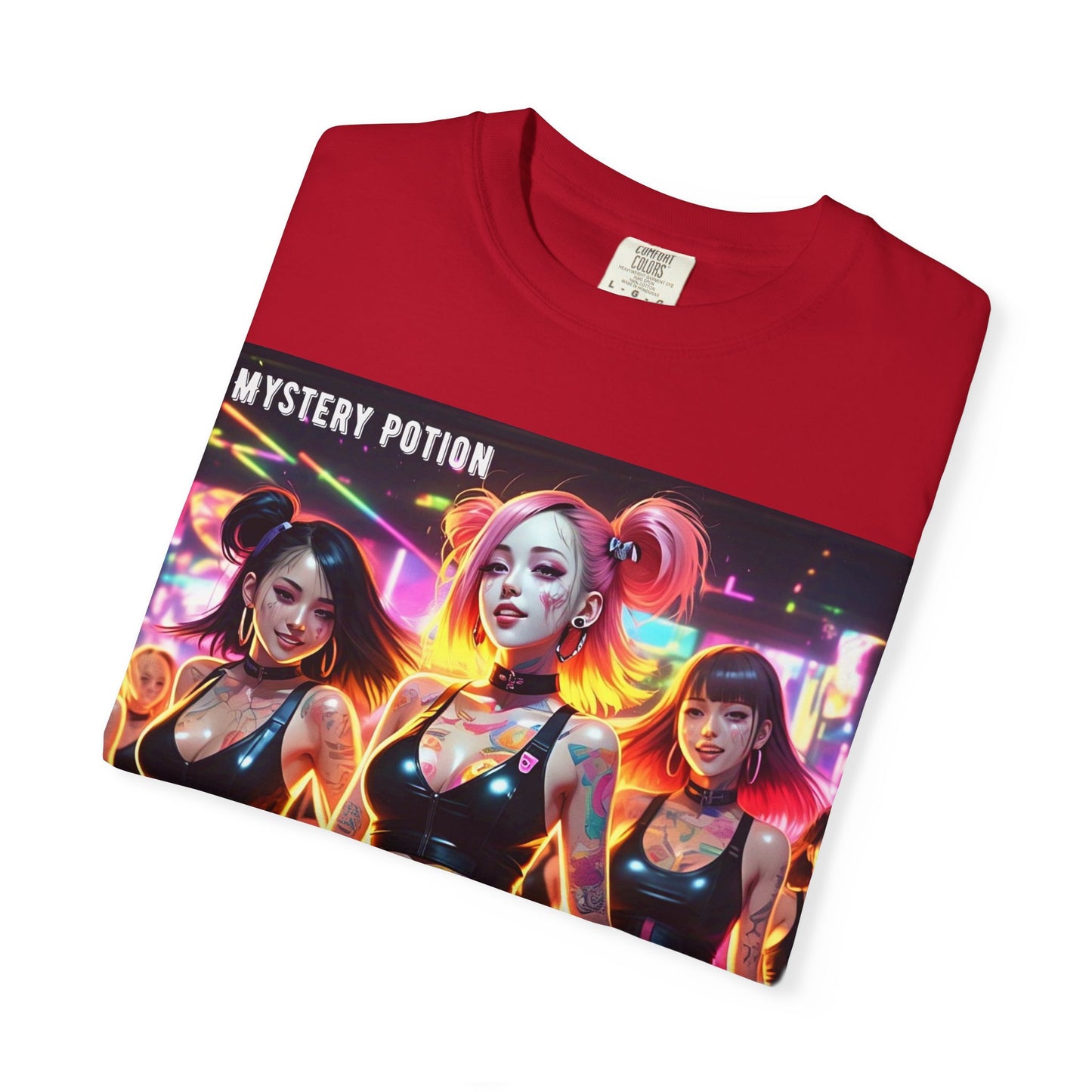 Mystery Potion Unisex T-Shirt, Trendy Graphic Tee for Women, Summer Festival Shirt, Edgy Streetwear, Gifts for Gamers, Cool Casual Wear