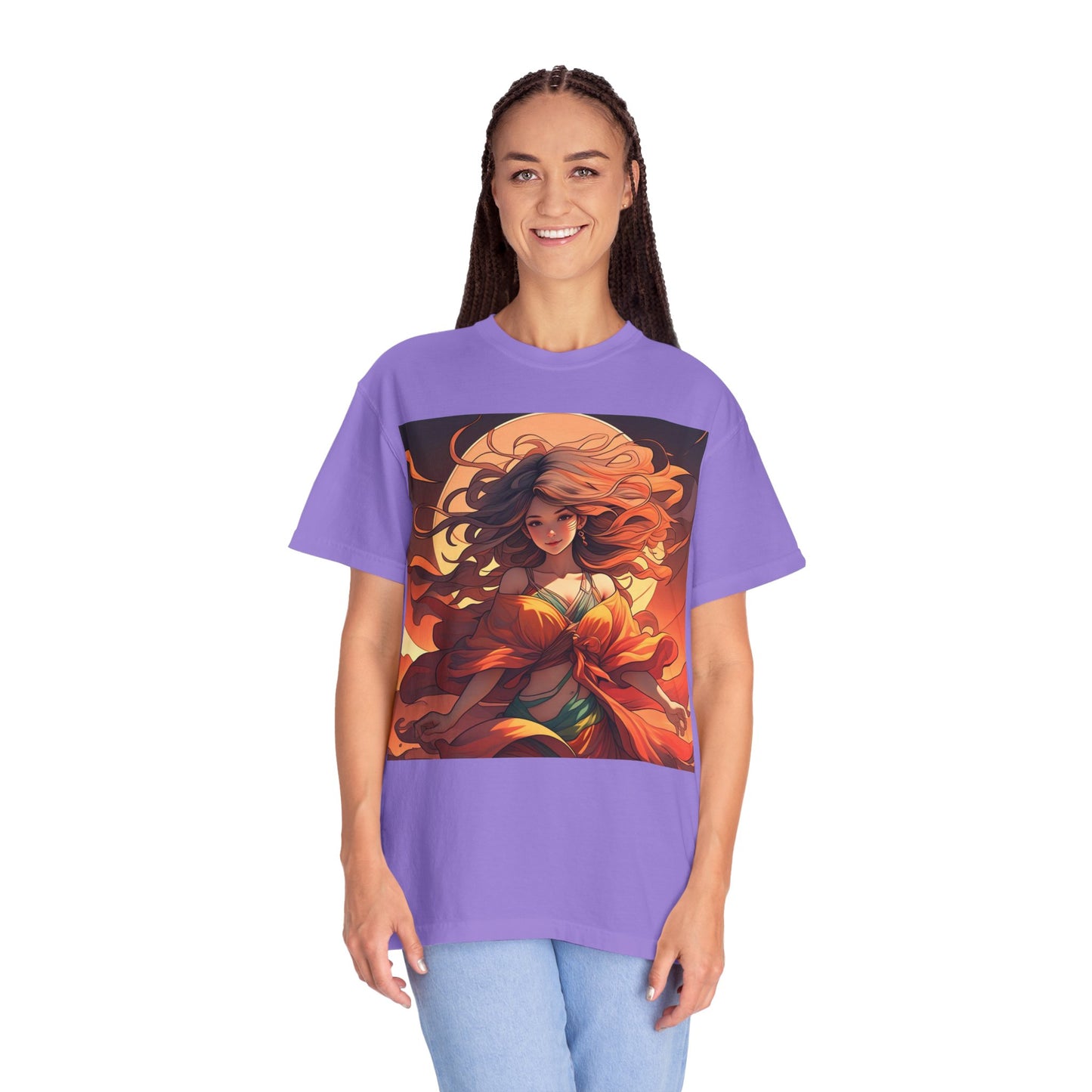 Mystical Autumn Goddess T-shirt, Enchanted Graphic Tee, Boho Style Apparel, Art Inspired Top, Unique Gift for Her, Festival Fashion