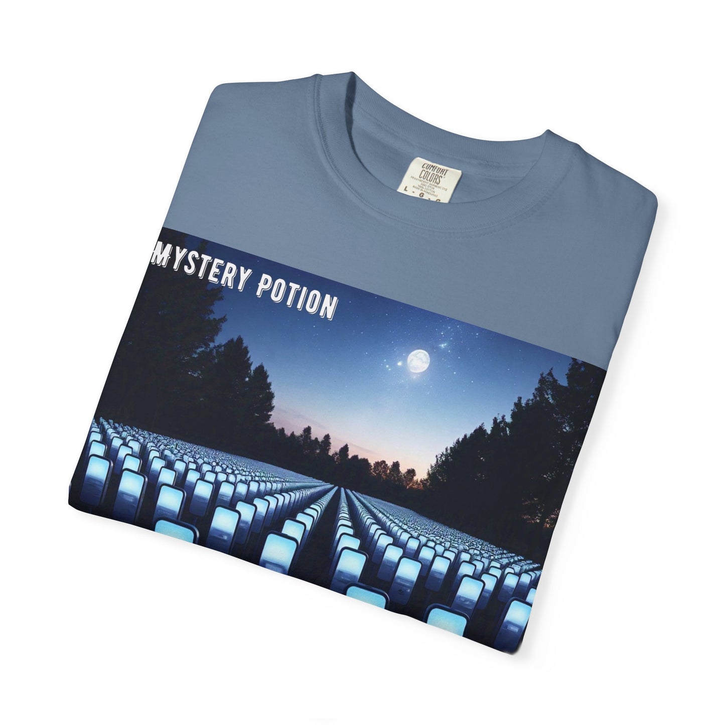 Mystery Potion "Hey Mr. Bot Farmer" Graphic T-Shirt, Unisex Vintage Tee, Perfect for Music Festivals, Casual Wear, Gifts for Him/Her