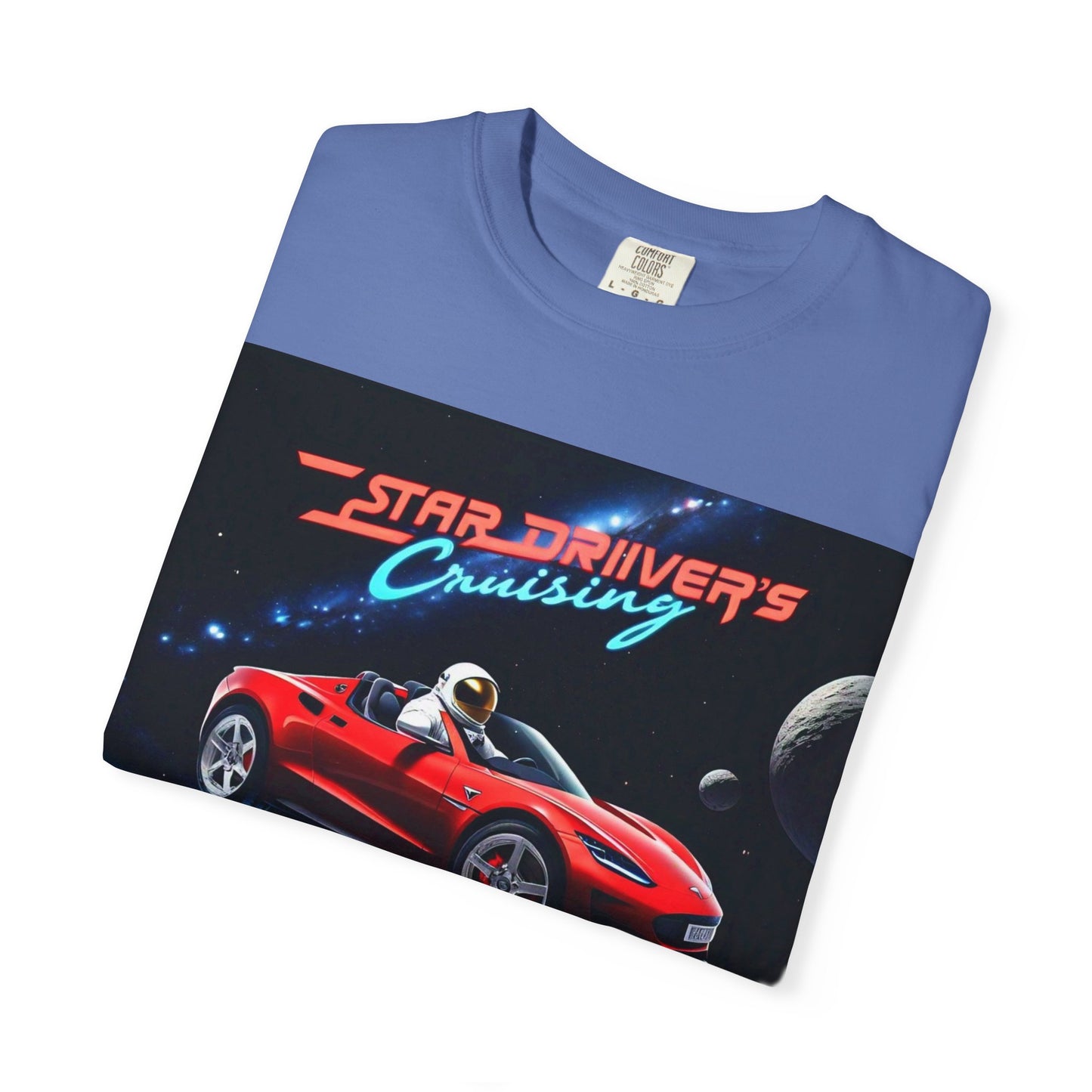 'Star Driver's Cruising' by Mystery Potion, Galaxy Adventure Unisex T-Shirt, Cool Space Tee, Star Driver's Cruise Shirt, Gift for Gamers, Casual Wear, Astronomy Lover