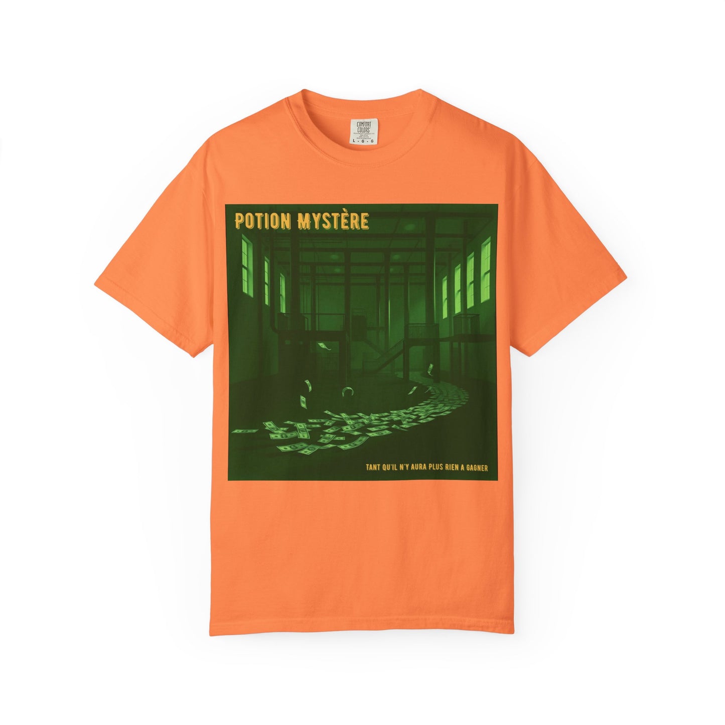 'Tant Qu'il N'Y Aura Plus Rien À Gagner' par Potion Mystère, Money Trail Unisex T-Shirt, Vintage Graphic Tee, Gift for Industrial Music Lovers, Casual Wear, Unique Graphic Shirt