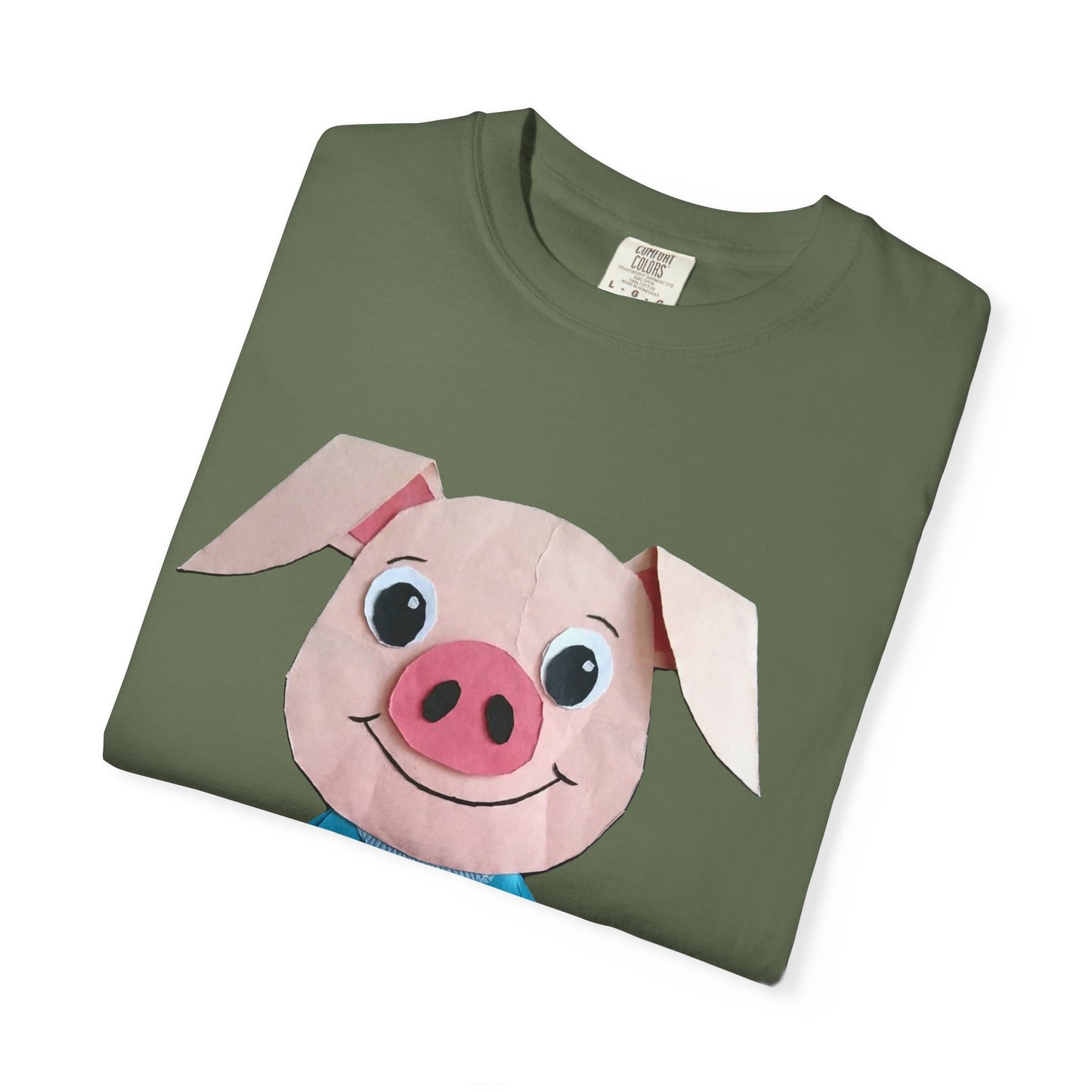 Cute Pig Character T-Shirt, Animal Lover Gift, Funny Graphic Tee, Casual Wear, Farm Themed Shirt