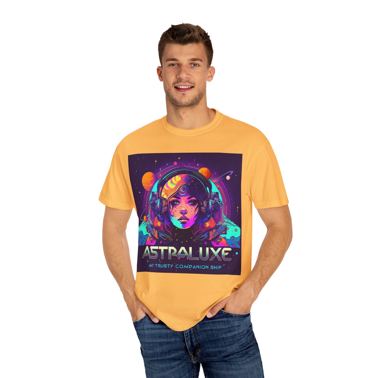 Astraluxe Unisex T-Shirt, Space Theme Tee, Gifts for Sci-Fi Lovers, Cosplay Costume, Festival Wear, Vintage Graphic Top