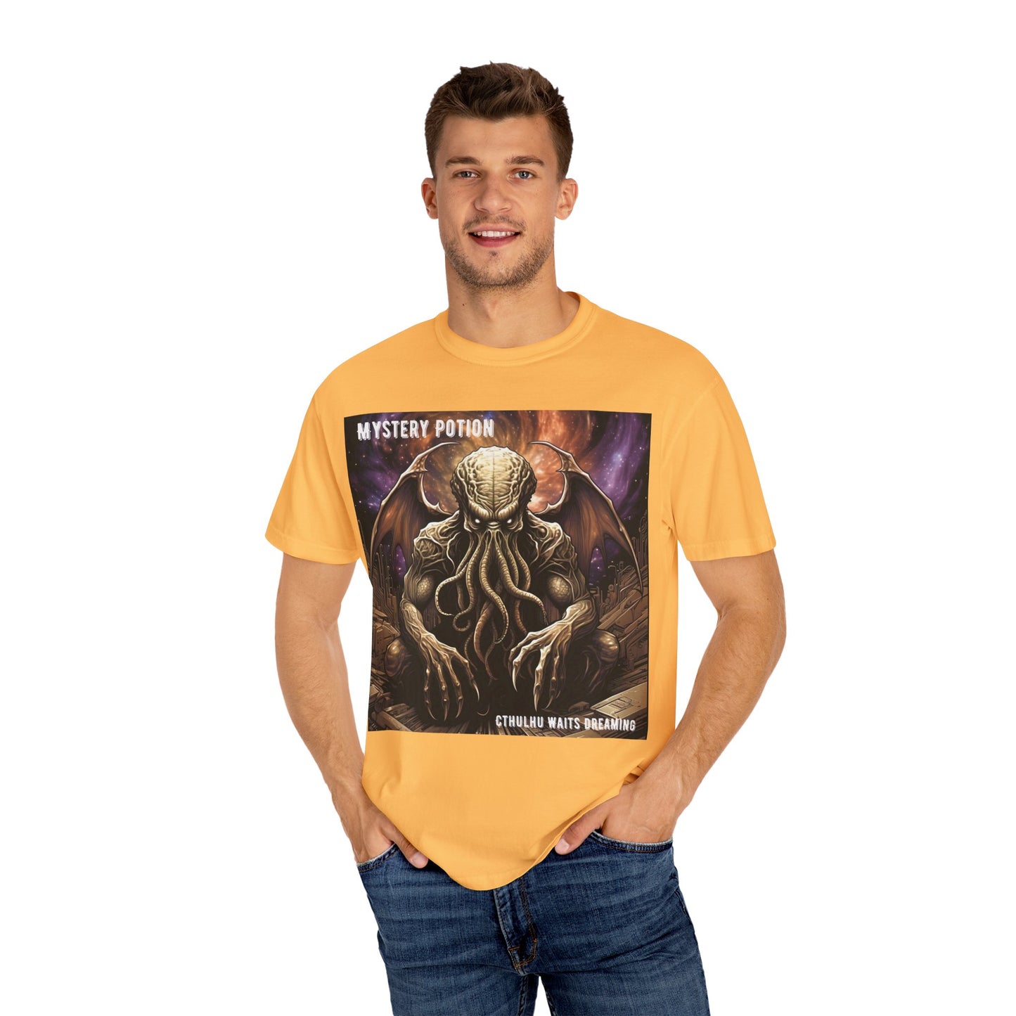Mystery Potion Unisex T-Shirt, Cthulhu Inspired Tee, Gothic Apparel, Witchy Clothing, Halloween Outfit, Fantasy Fan Gift
