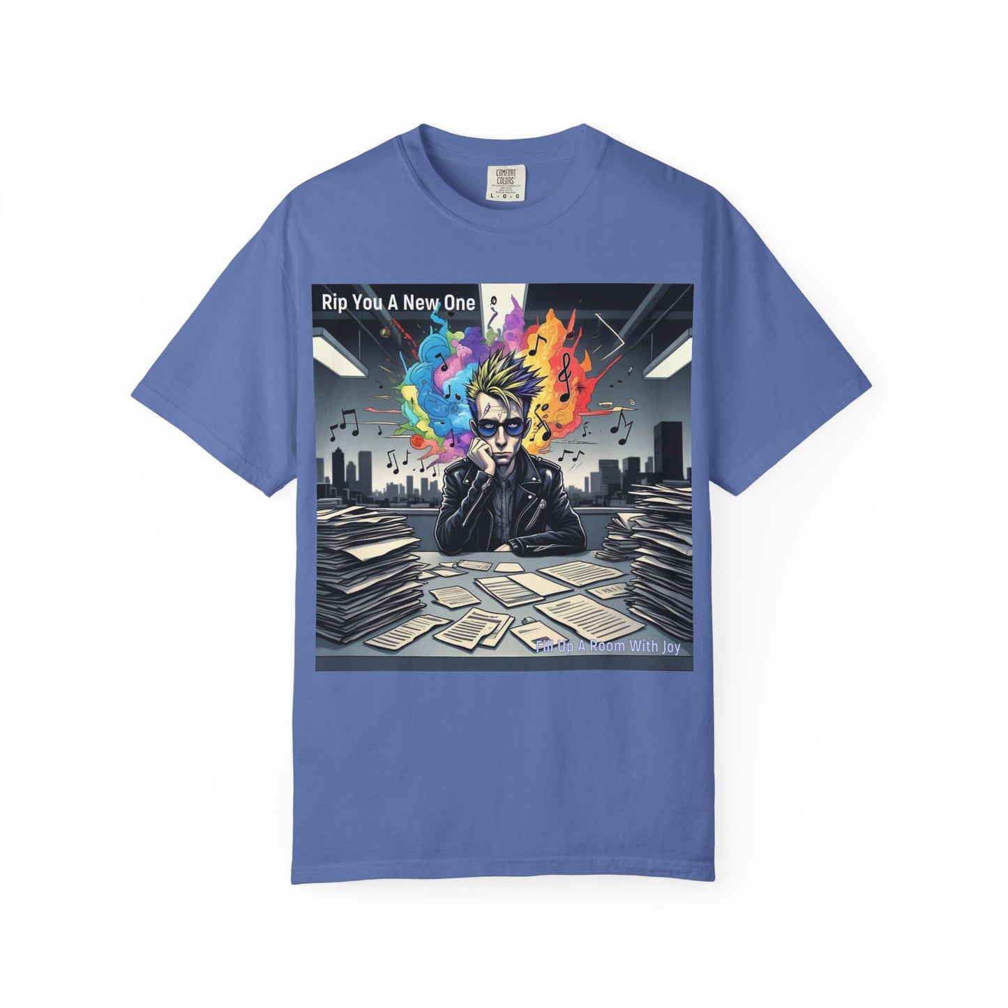 Colorful Creative T-Shirt - Rip You A New One Graphic Tee, Unisex Design for Artists, Music Lovers, Gift for Holidays, Casual Wear