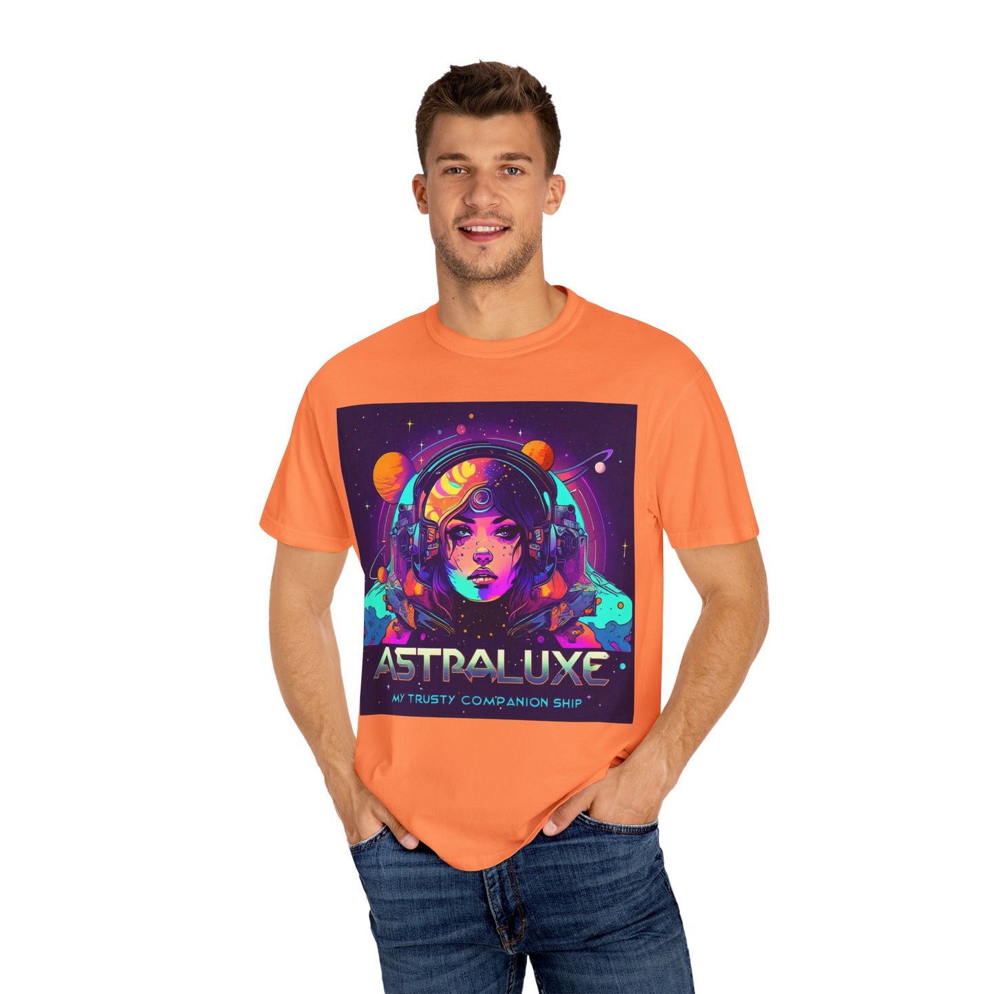 Astraluxe Unisex T-Shirt, Space Theme Tee, Gifts for Sci-Fi Lovers, Cosplay Costume, Festival Wear, Vintage Graphic Top