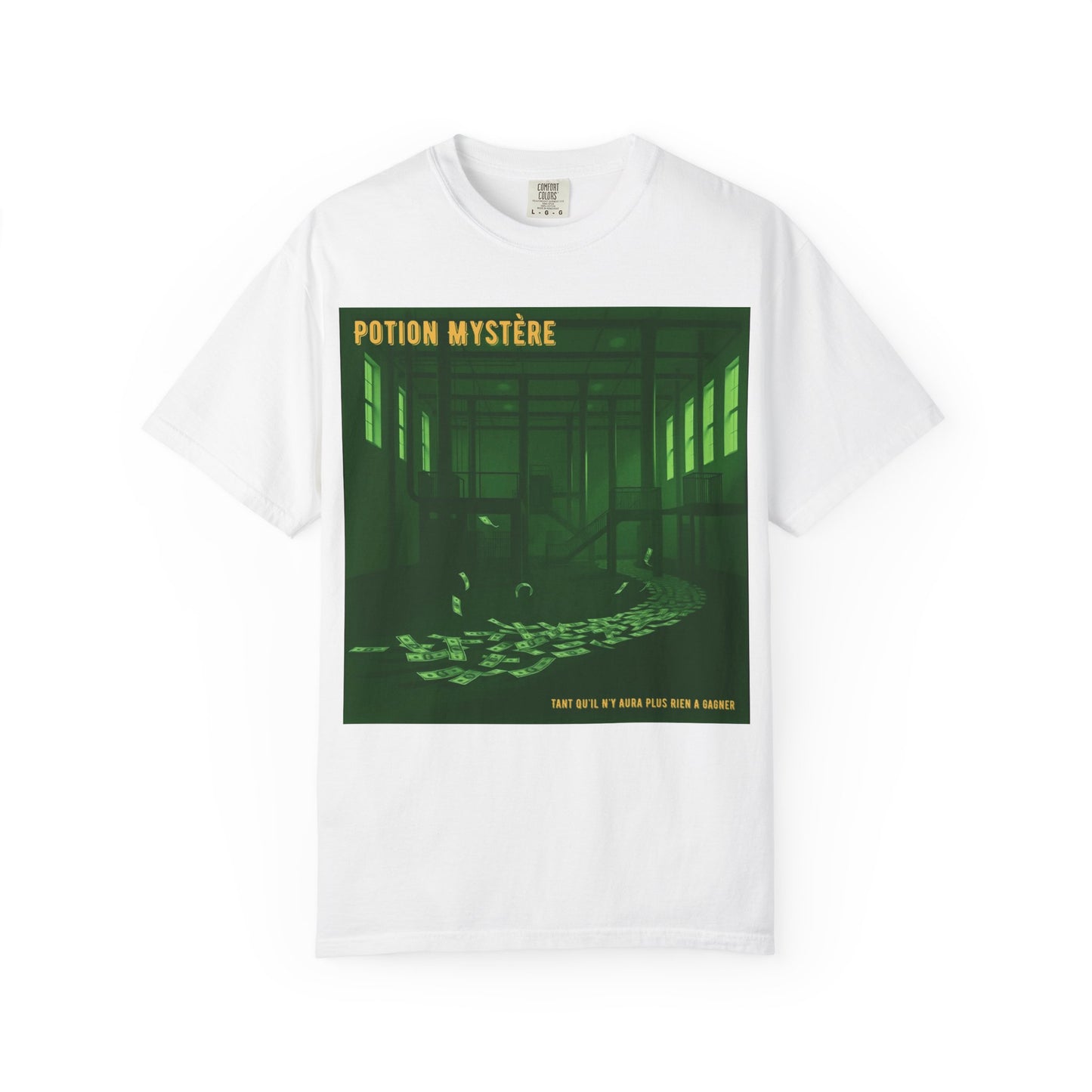 'Tant Qu'il N'Y Aura Plus Rien À Gagner' par Potion Mystère, Money Trail Unisex T-Shirt, Vintage Graphic Tee, Gift for Industrial Music Lovers, Casual Wear, Unique Graphic Shirt