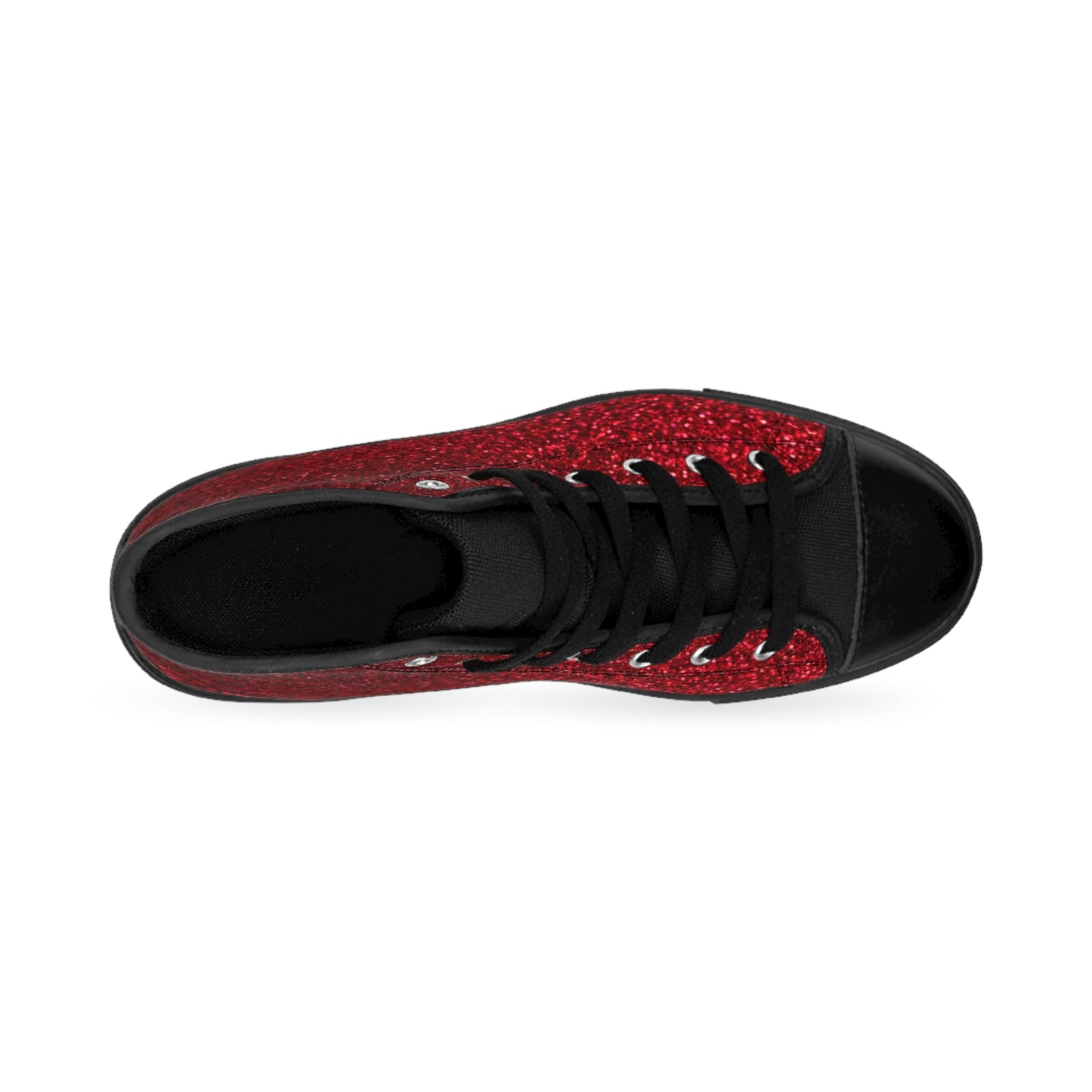 Sparkly Red High-Top Sneakers for Women, Trendy Casual Footwear, Party, Holiday Gift, Comfortable Stylish Kicks, Fashion Statement