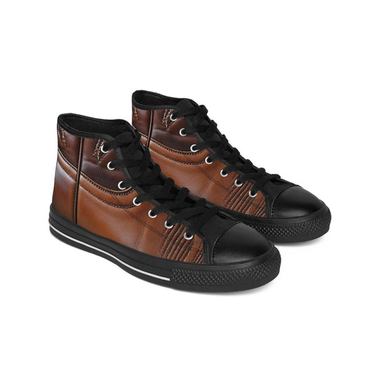 Men's Casual Faux Leather Sneakers, Trendy High-Top Shoes, Stylish Everyday Footwear, Gifts for Him, Fashion Sneakers for All Occasions