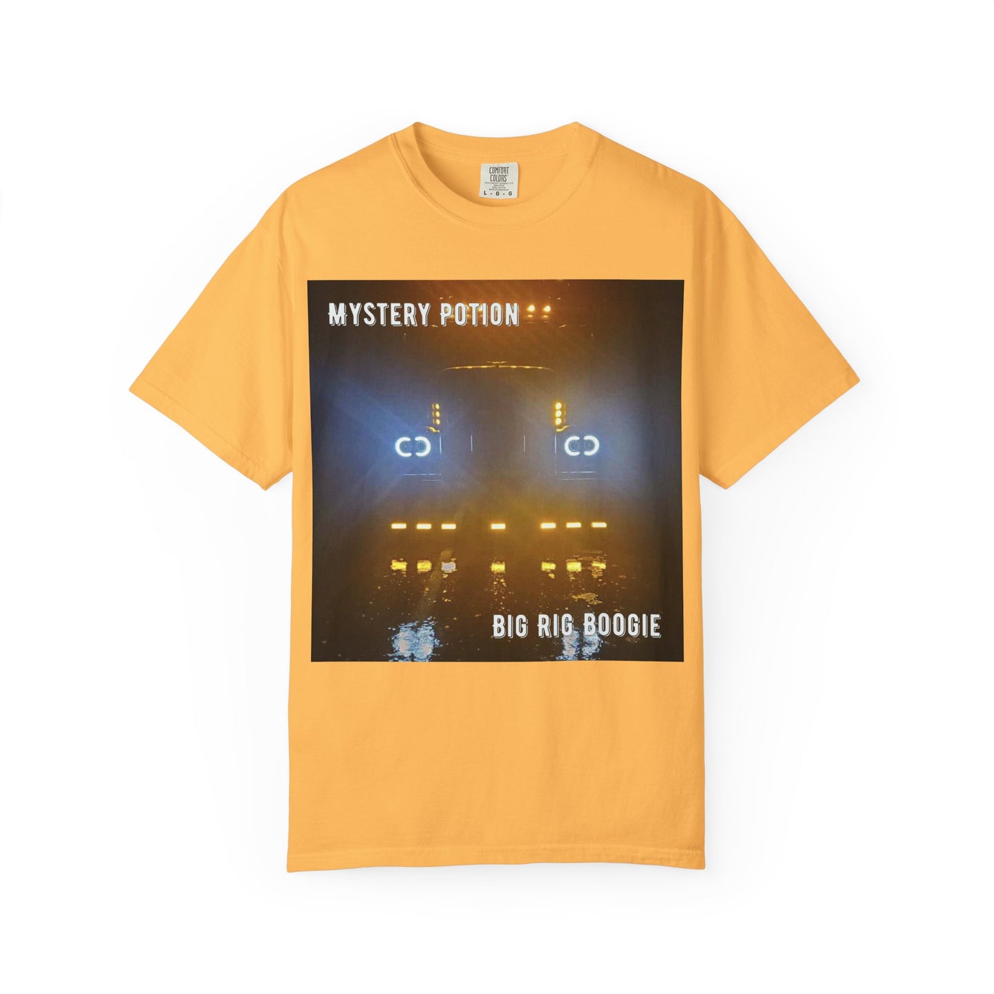 'Big Rig Boogie' by Mystery Potion Unisex Garment-Dyed T-Shirt | Unique Graphic Tee, Music Festival Shirt, Casual Wear, Gift for Friends, Unisex Style