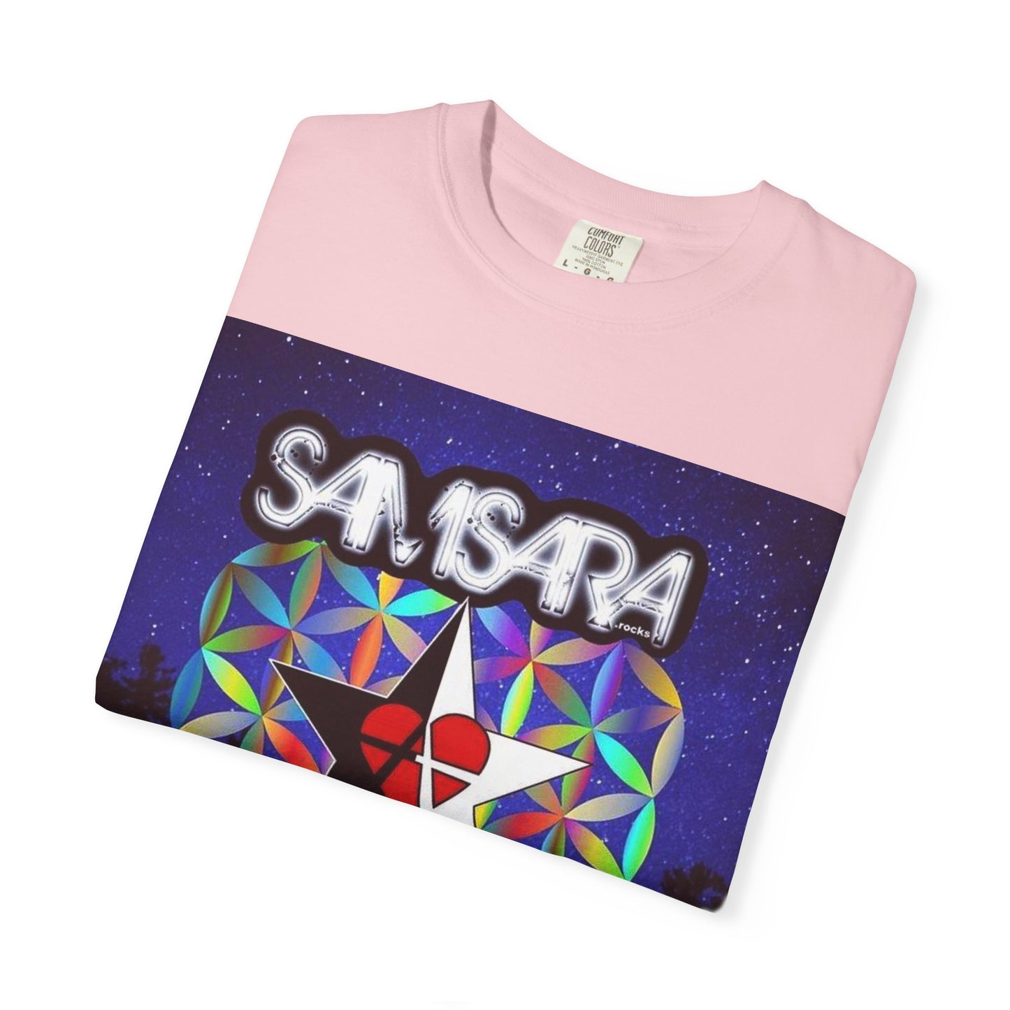 Sounds Of Absolute Power by Samsara Vibrant Graphic T-Shirt for Nature Lovers, Unisex Tee, Festival Wear, Gift for Music Enthusiasts, Bohemian Style Apparel