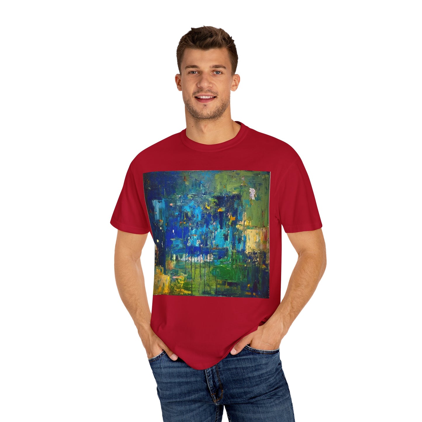 Artistic Unisex T-Shirt, Colorful Abstract Tee, Casual Wear, Gift for Art Lovers, Summer Essential, Unique Graphic Shirt