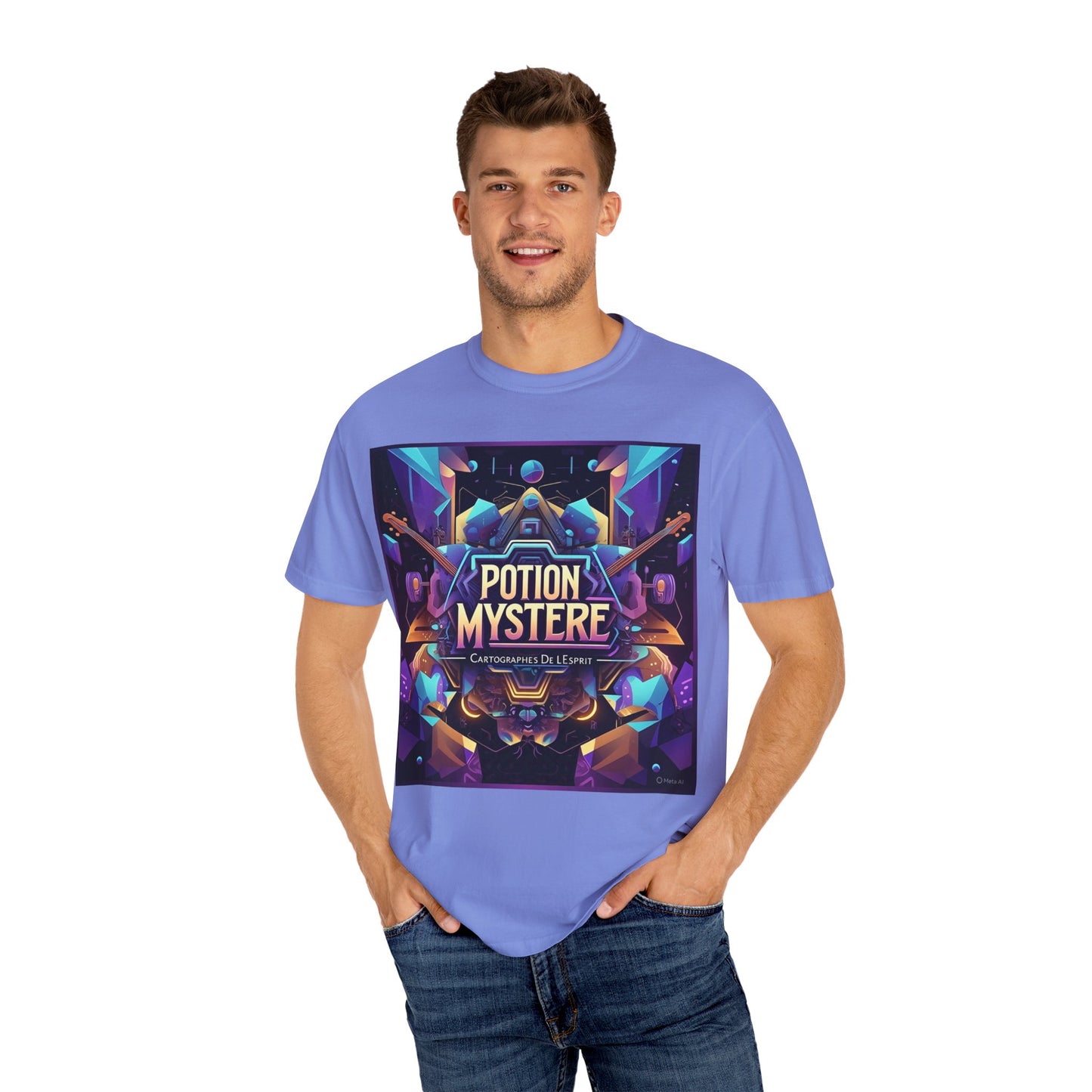 Potion Mystere Graphic Tee, Artistic Unisex Shirt, Handmade Gift, Festival Apparel, Unique Art T-shirt