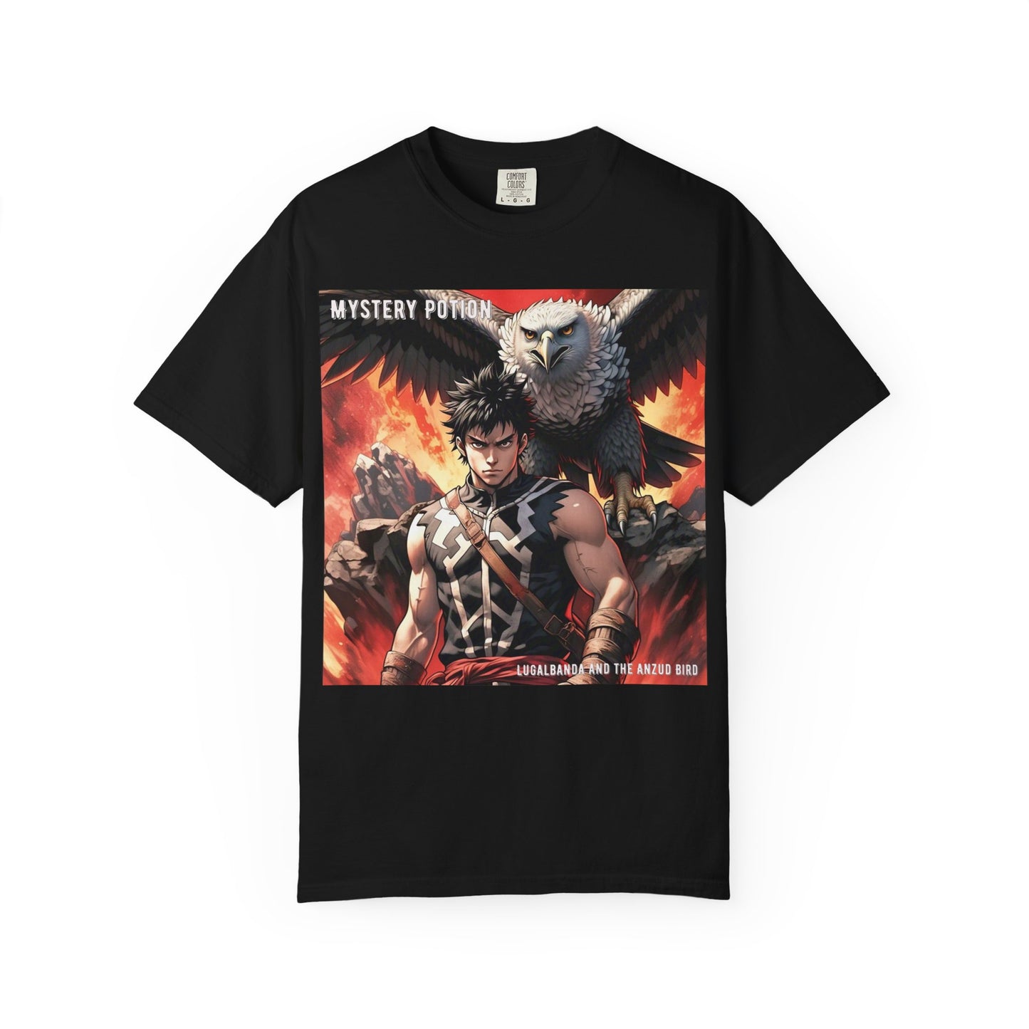 Unisex Anime Graphic T-Shirt, Mystery Potion Art Tee, Vintage Style, Casual Wear, Gift for Fans, Streetwear Apparel