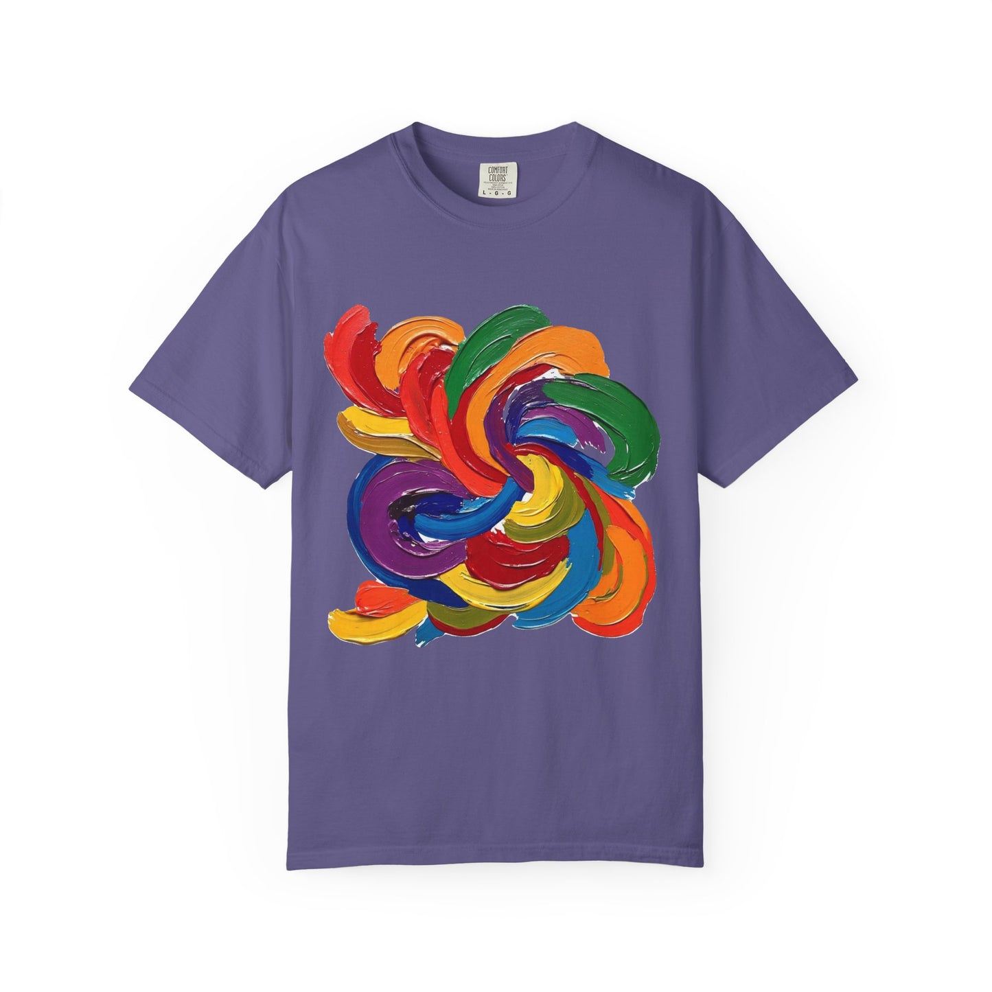 Colorful Swirl Unisex T-Shirt, Vibrant Art Tee, Casual Wear, Gift for Artists, Statement Shirt, Summer Outfit