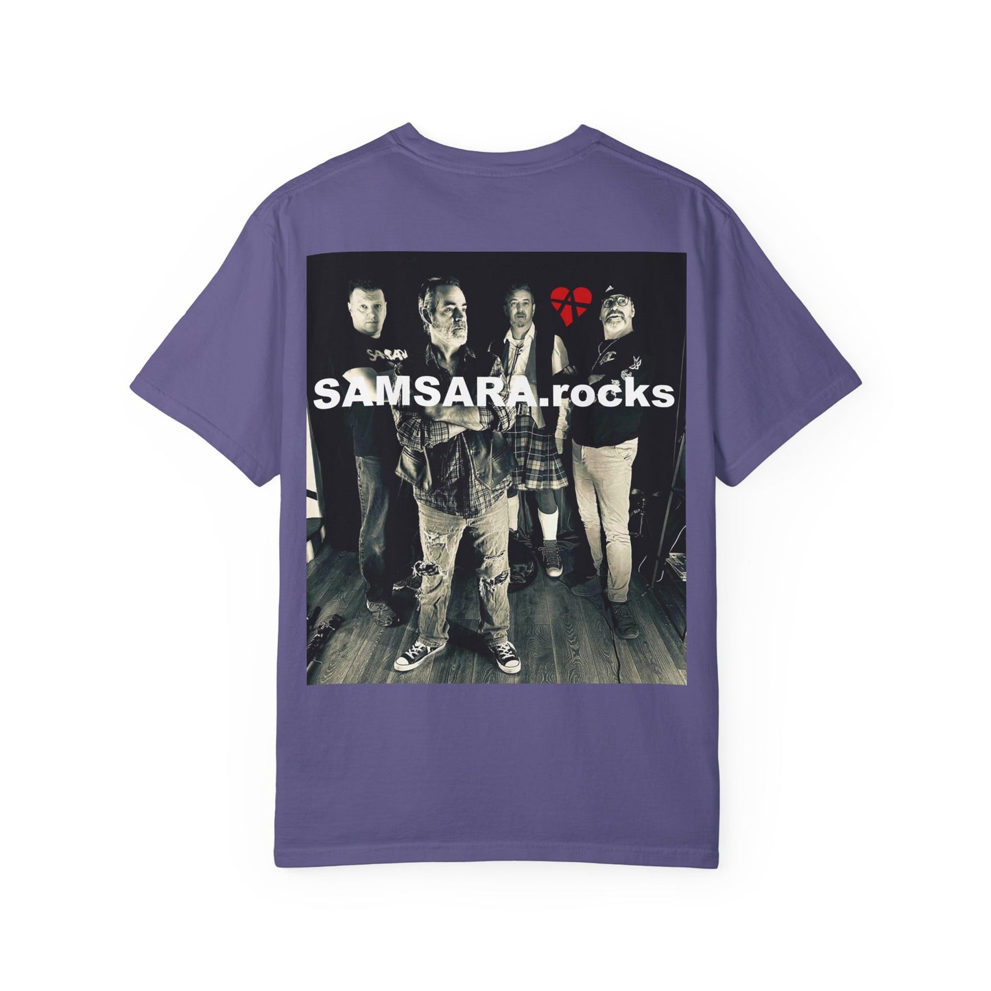 Samsara Unisex T-Shirt, Band Picture on back, Comfortable Graphic Shirt for Music Lovers, Perfect for Concerts, Gifts for Friends, Casual Wear, Street Style
