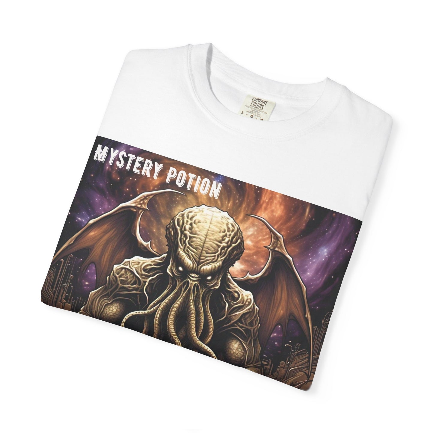 Mystery Potion Unisex T-Shirt, Cthulhu Inspired Tee, Gothic Apparel, Witchy Clothing, Halloween Outfit, Fantasy Fan Gift