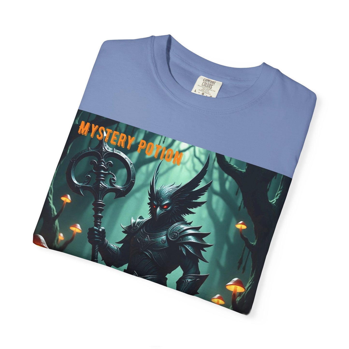 Mystical Āv-Maker Unisex Garment-Dyed T-shirt, Fantasy Apparel, Gift for Gamers, Witchy T-shirt, Mystery Potion Design, Unisex Tee