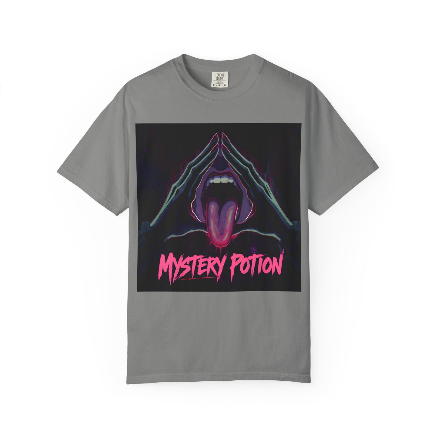 Mystery Potion Graphic Tee, Unisex T-Shirt for Festivals, Gift for Friends, Retro Vibes, Statement Shirt