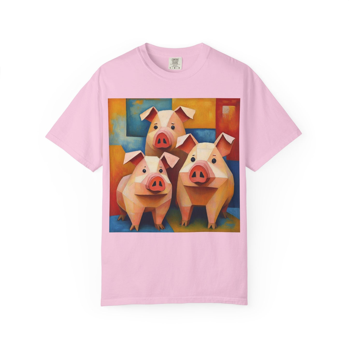 Pig Art T-Shirt, Funny Farm Tee, Animal Lover Gift, Unisex Graphic Tee, Cute Farmhouse Style, Casual Everyday Wear