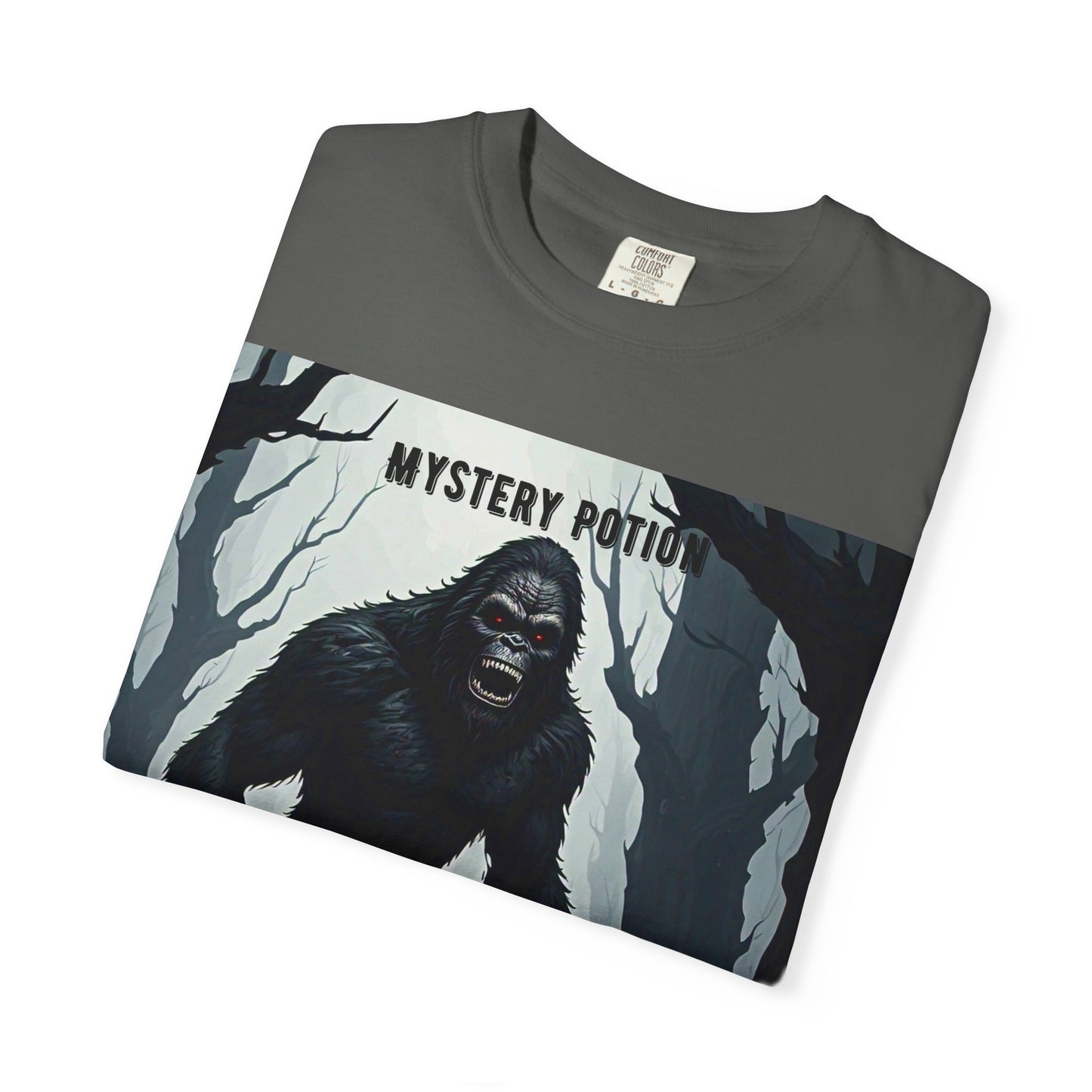 Bigfoot by Mystery Potion T-shirt, Unisex Statement Tee, Gift for Nature Lovers, Outdoor Adventure Shirt, Fun Graphic Tee