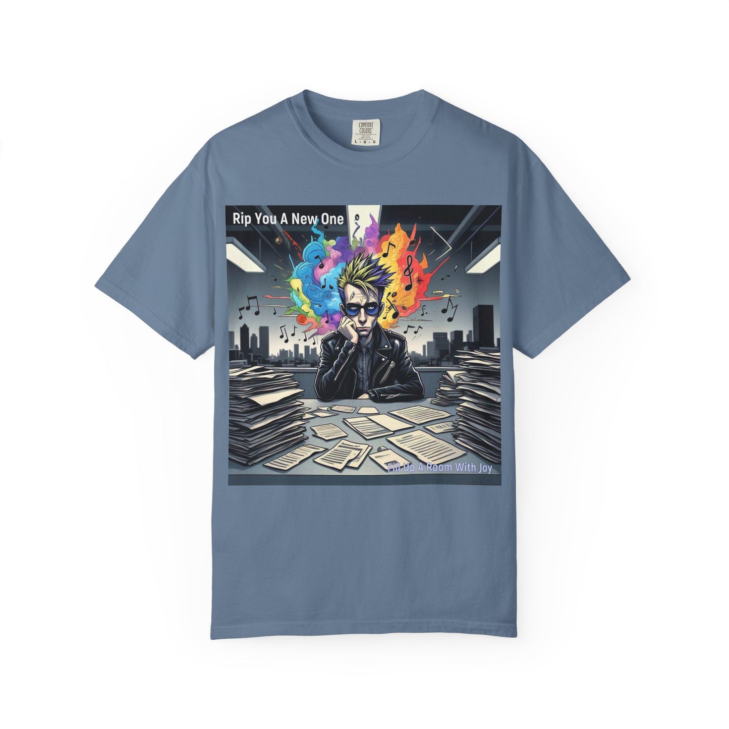 Colorful Creative T-Shirt - Rip You A New One Graphic Tee, Unisex Design for Artists, Music Lovers, Gift for Holidays, Casual Wear